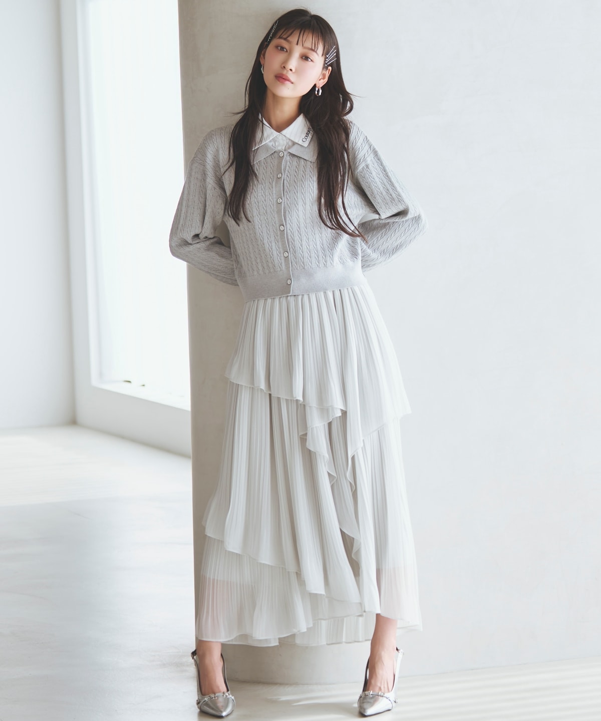 ティアードプリーツスカート