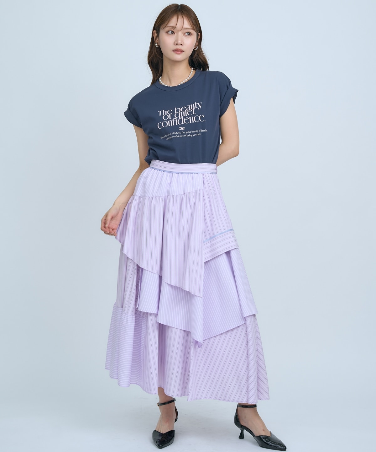 マルチストライプスカート