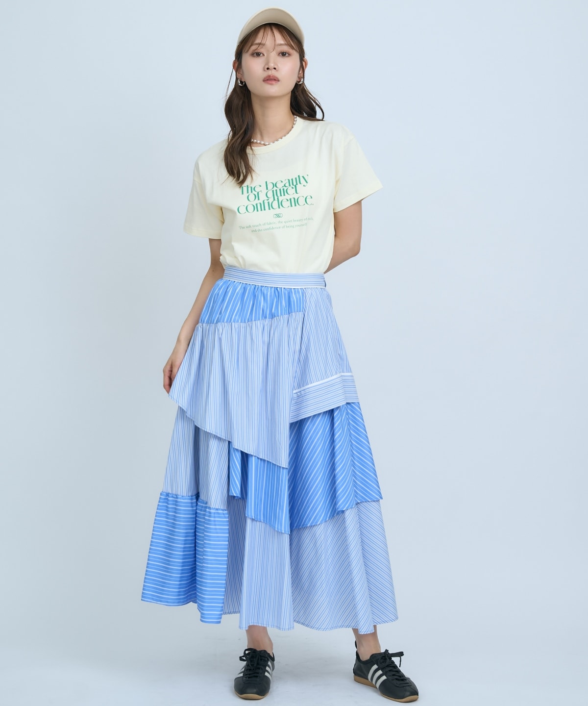 マルチストライプスカート