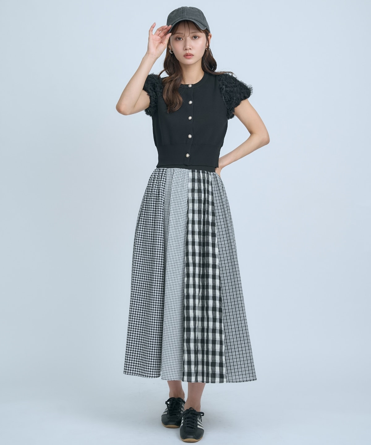 サッカーギンガム組み合わせスカート