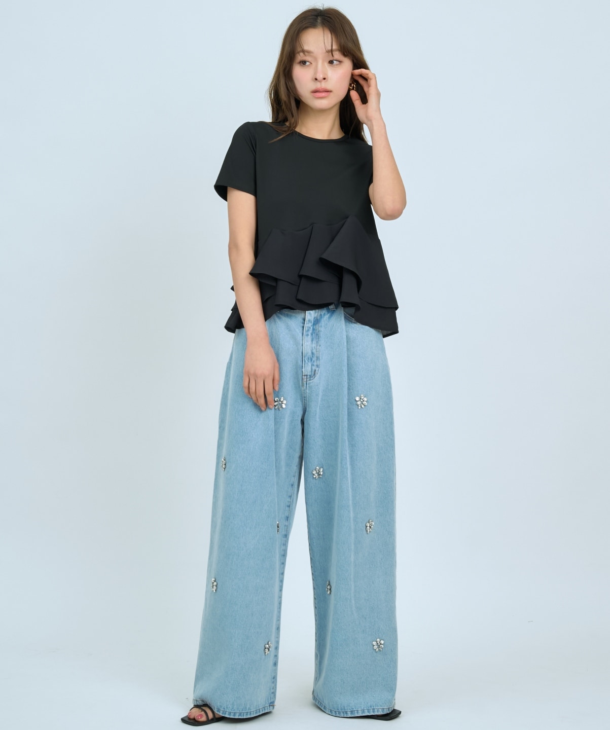 【先行予約受付中】ビジュータックデニムパンツ