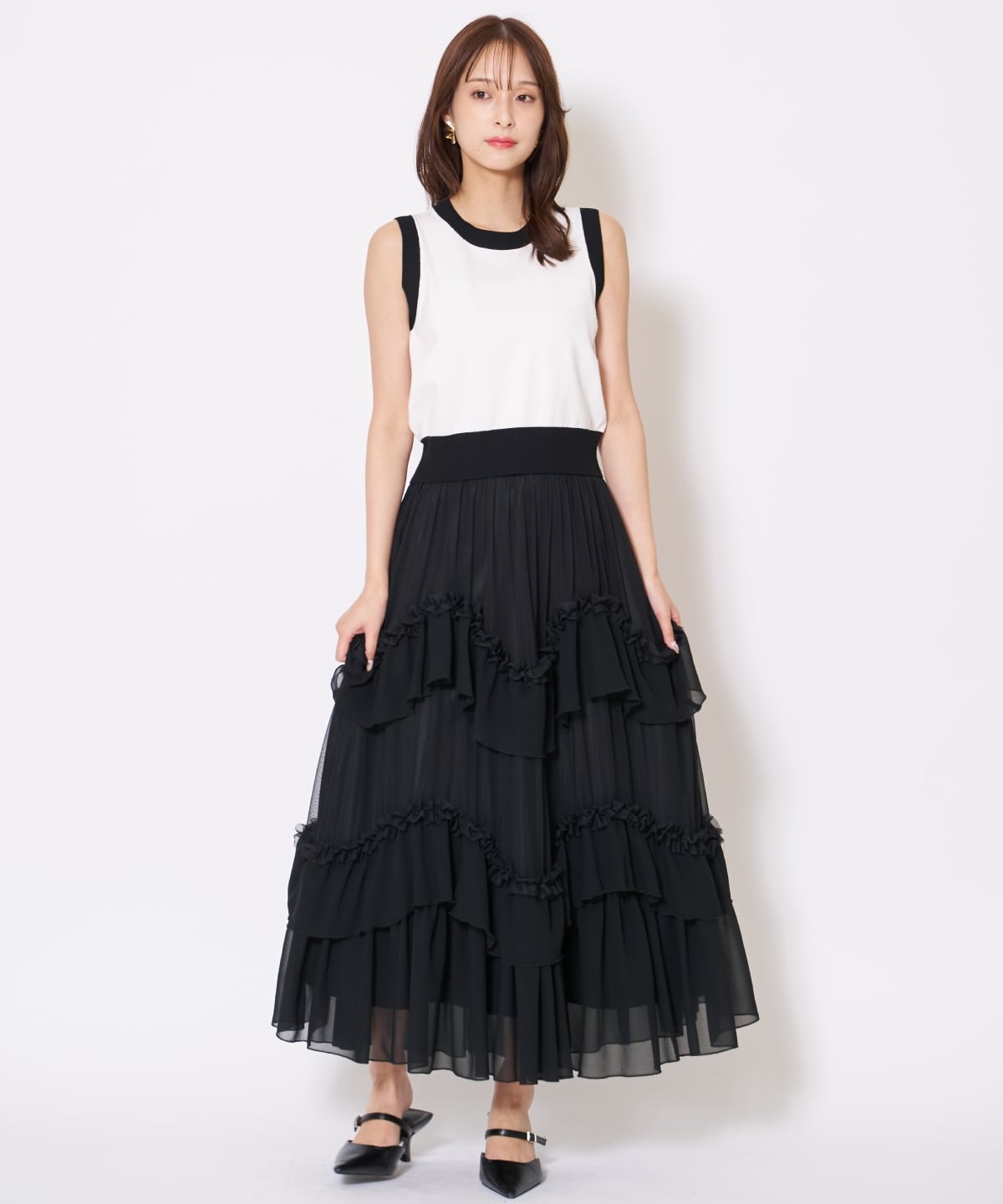 【先行予約受付中】バイカラーニットアンサンブル