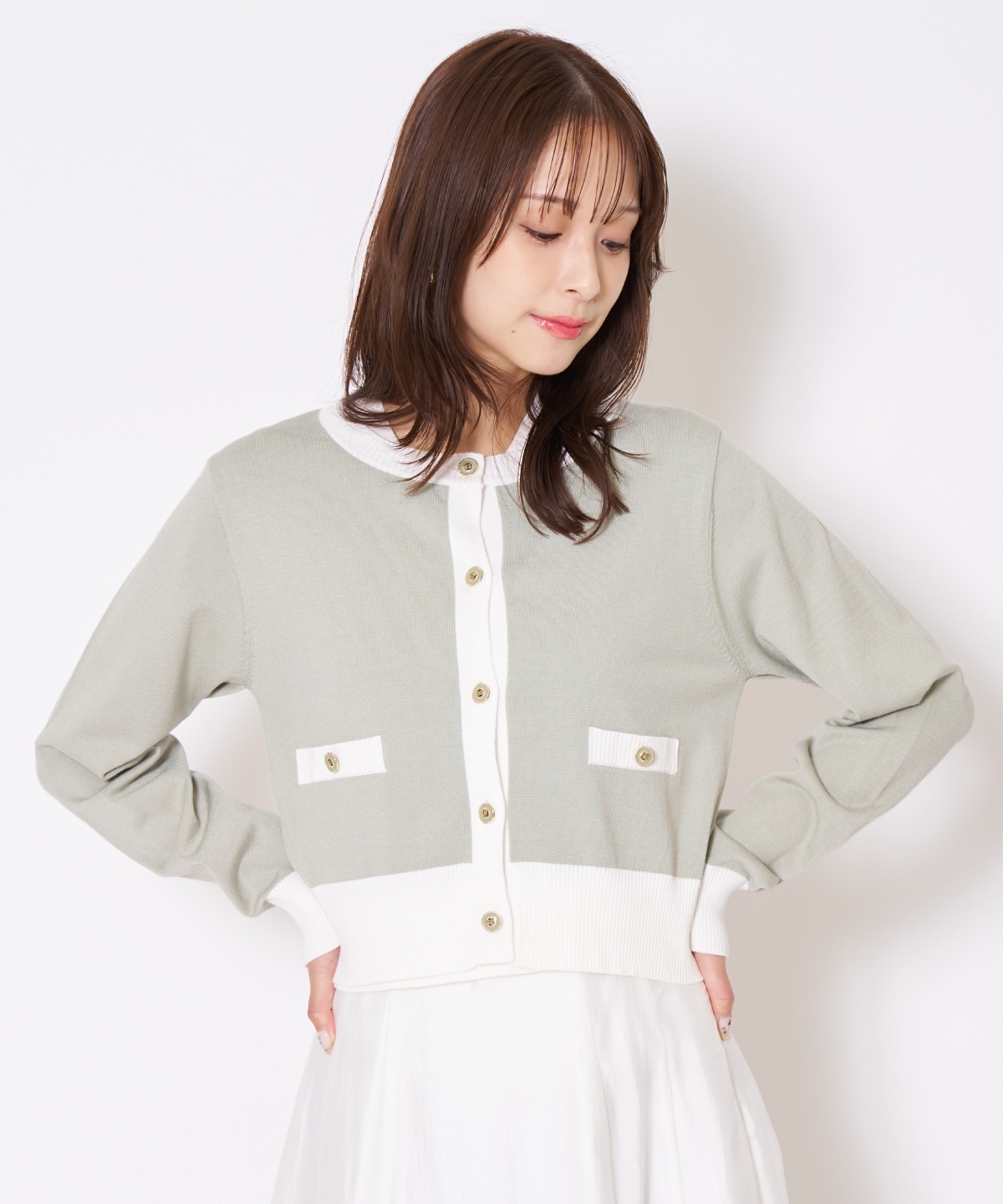 【先行予約受付中】バイカラーニットアンサンブル