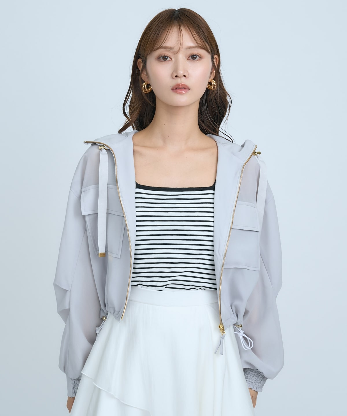 【先行予約受付中】シアーフーディーブルゾン