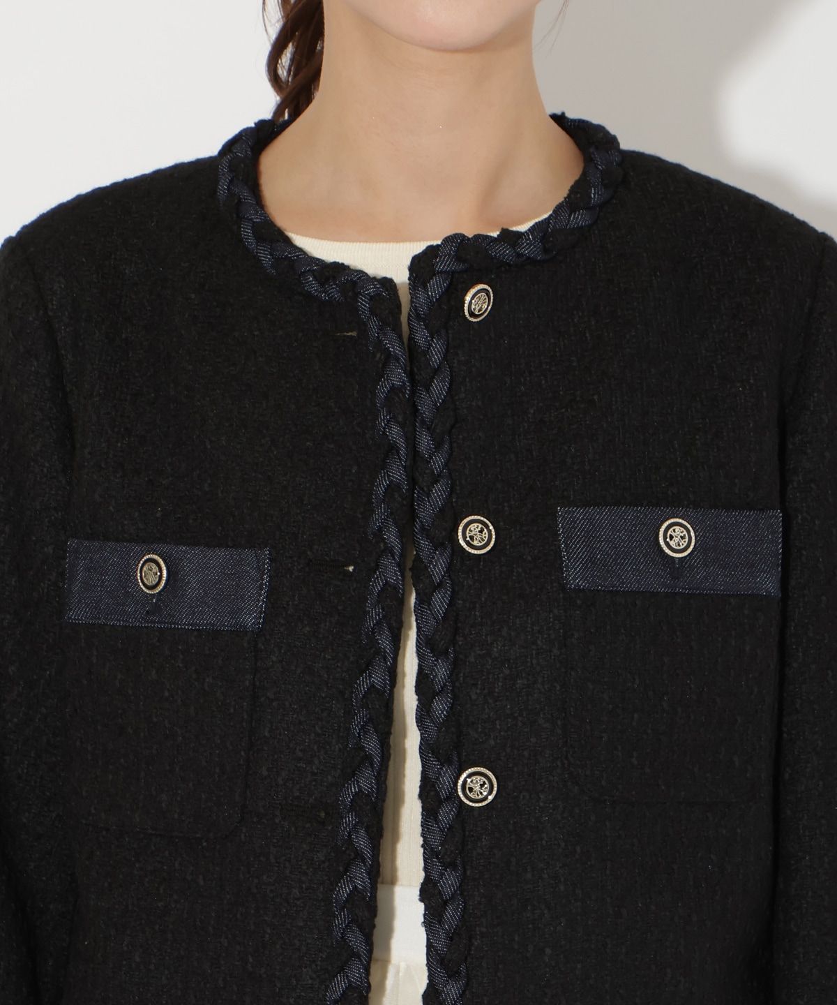 【先行予約受付中】デニムコンビツイードジャケット