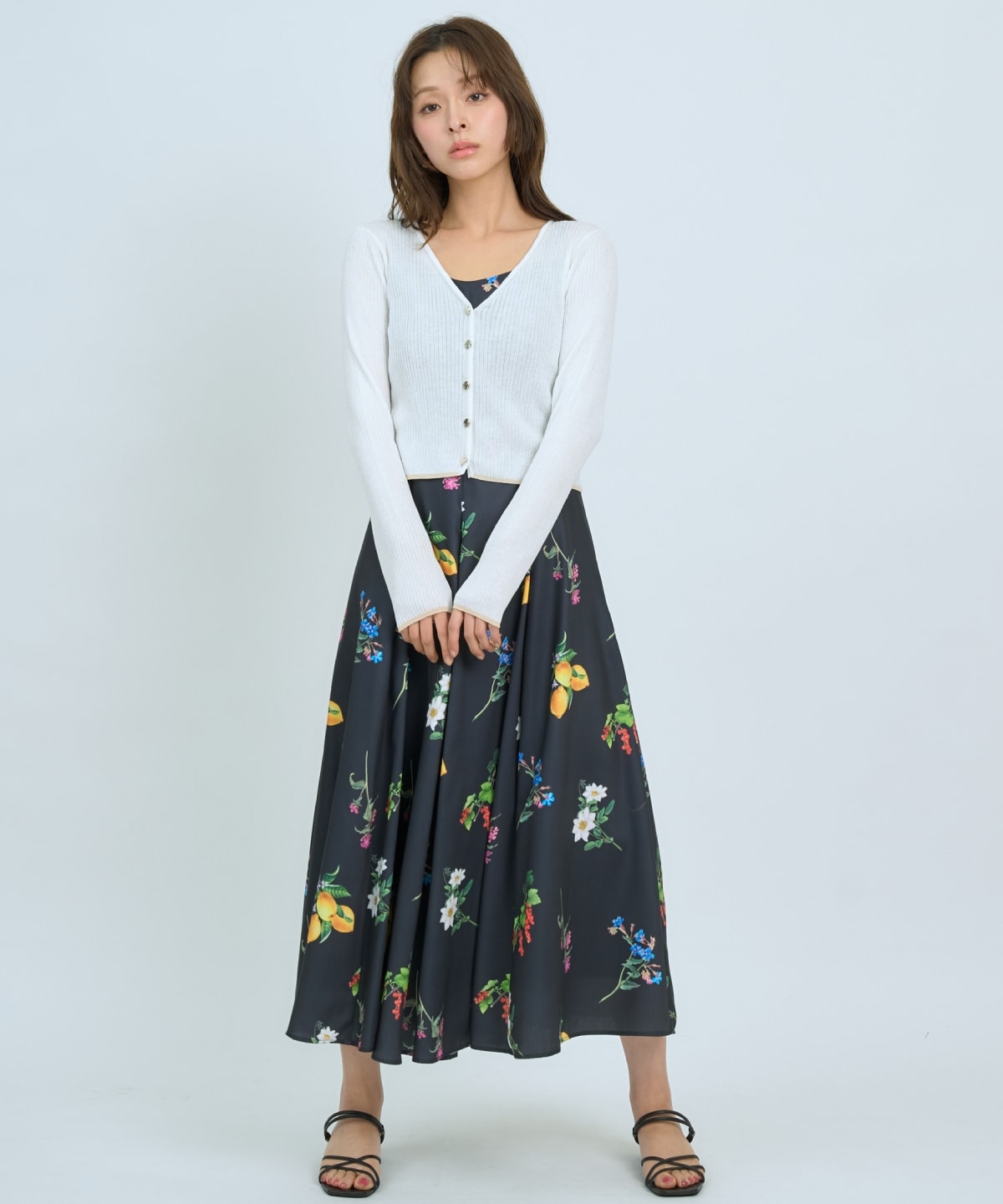 【5/14(木)一部店舗先行発売】シアーリブクロップドニットカーディガン