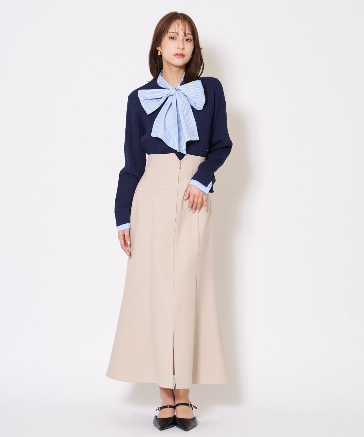 【先行予約受付中】ボウタイニットプルオーバー