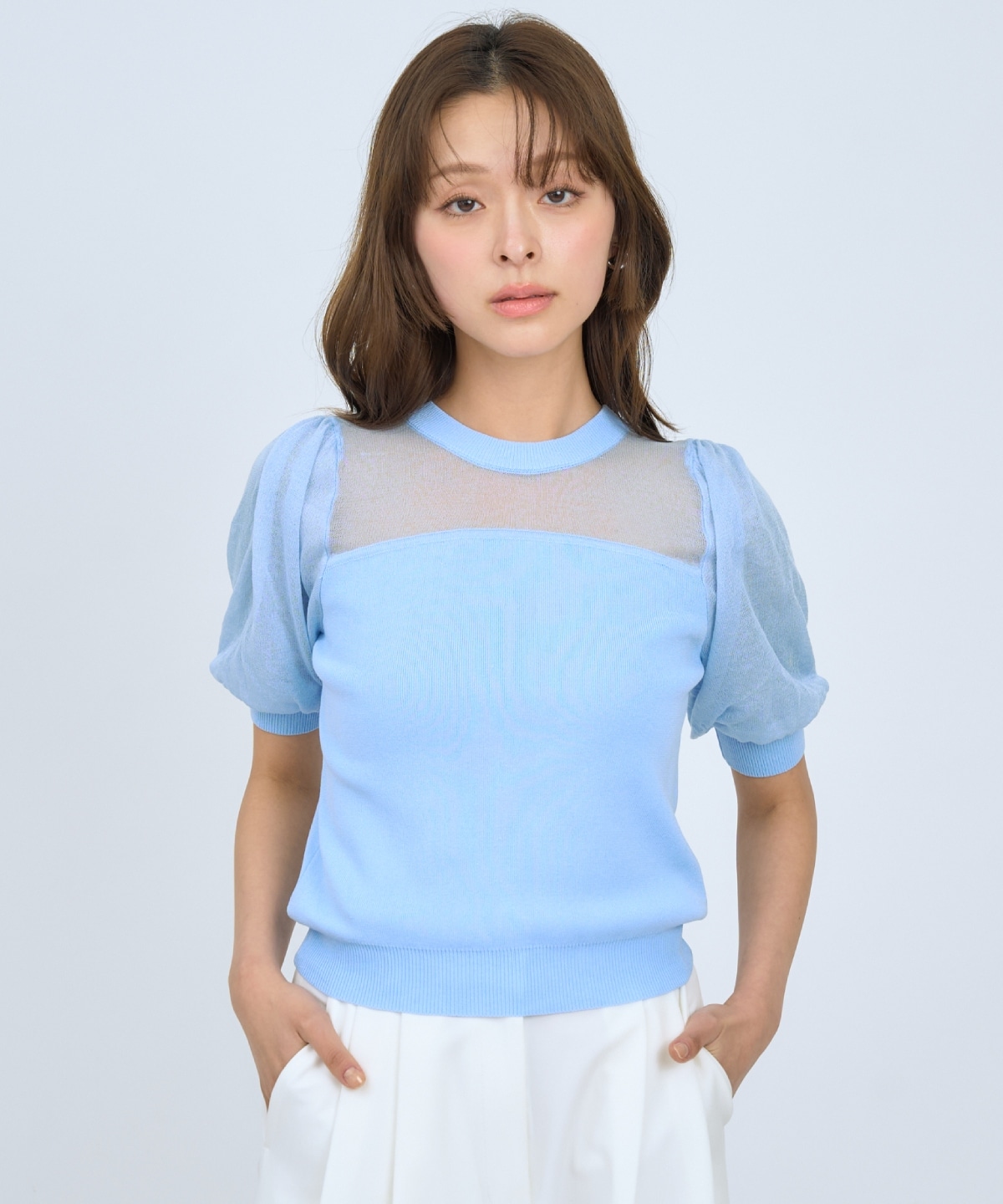 【先行予約受付中】シアーニットクルーネックプルオーバー