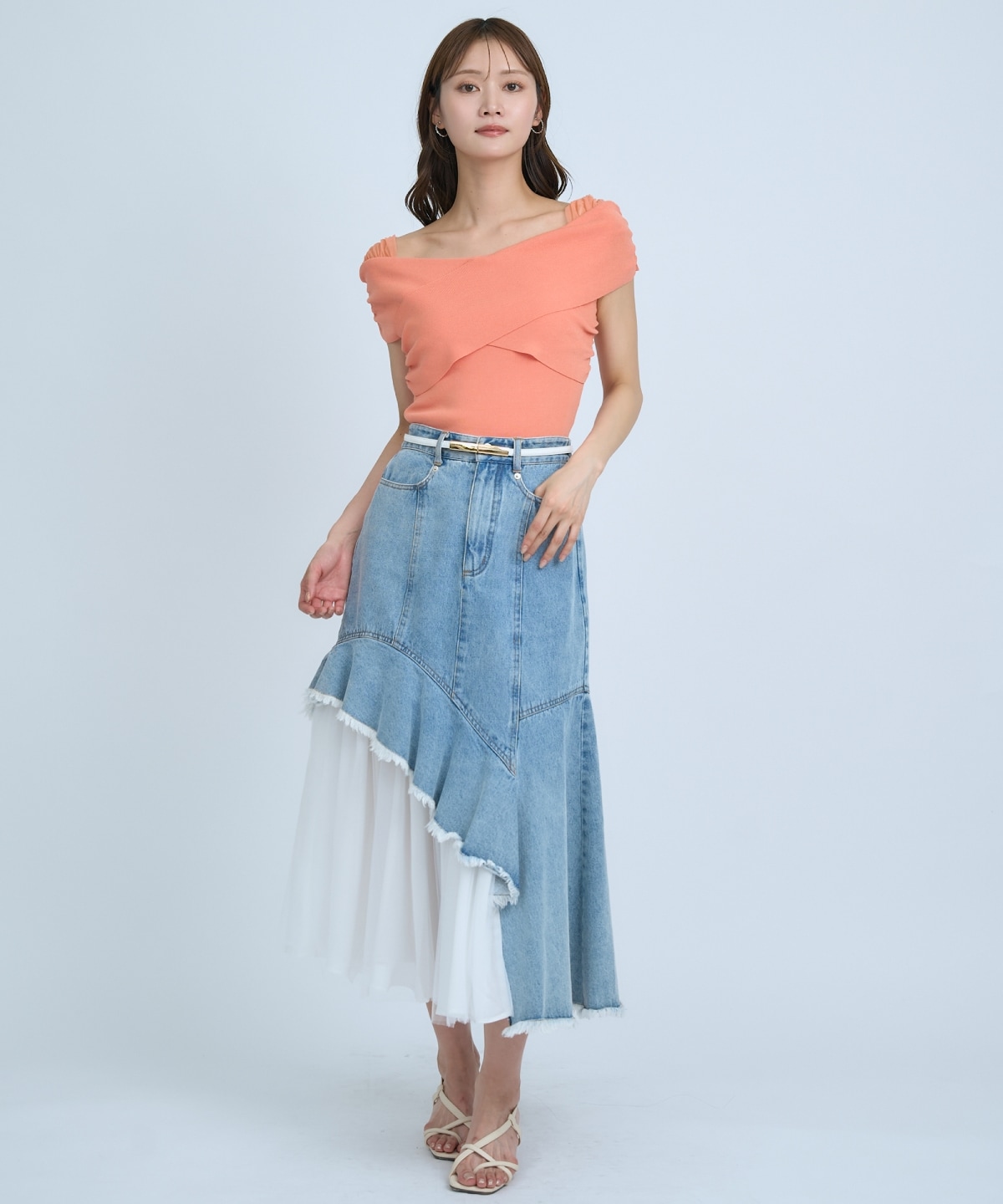 【先行予約受付中】クロスネックオフショルニットプルオーバー