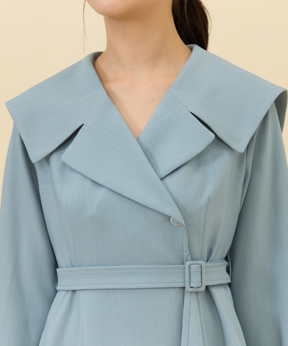 アシメデザインセーラープリーツワンピース