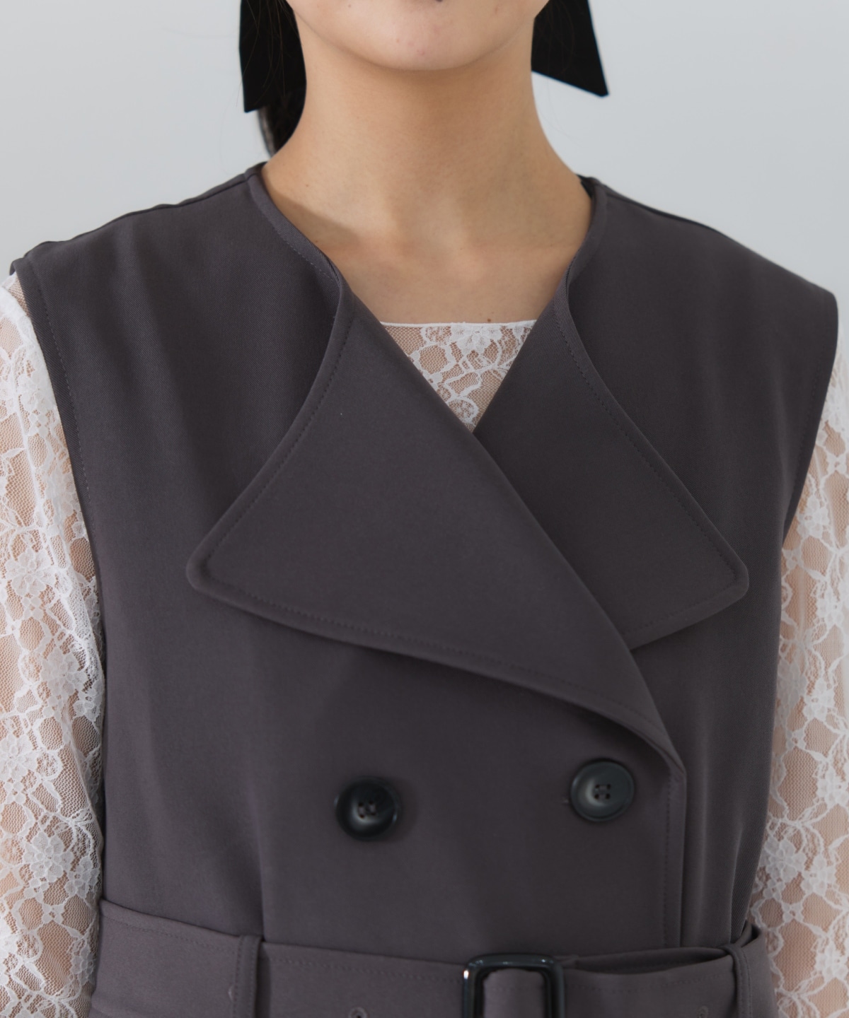 3WAYサイドプリーツトレンチコート