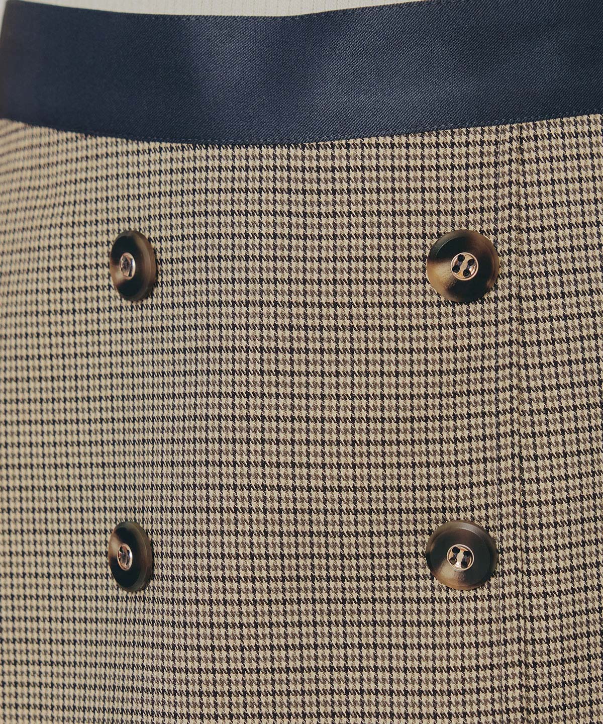 【セットアップ可能】グレンチェックミニラップスカートライクショートパンツ