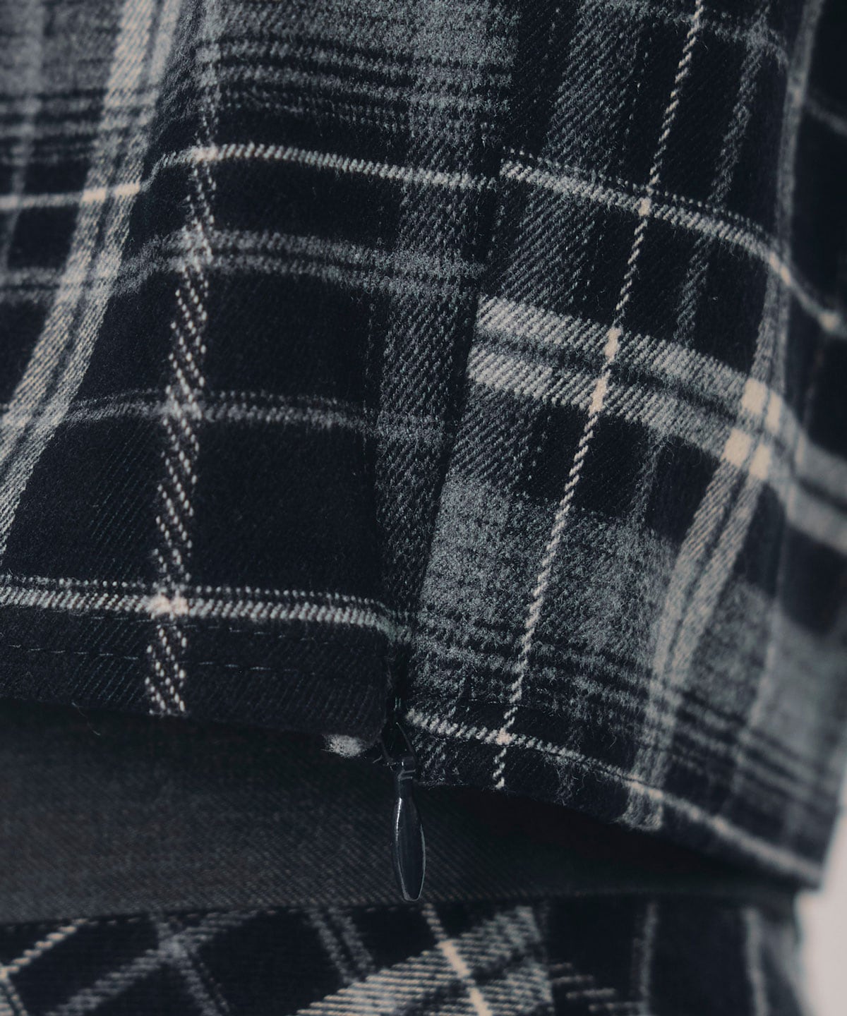 バイアスチェックショートブラウス×プリーツミニスカートセットアップ