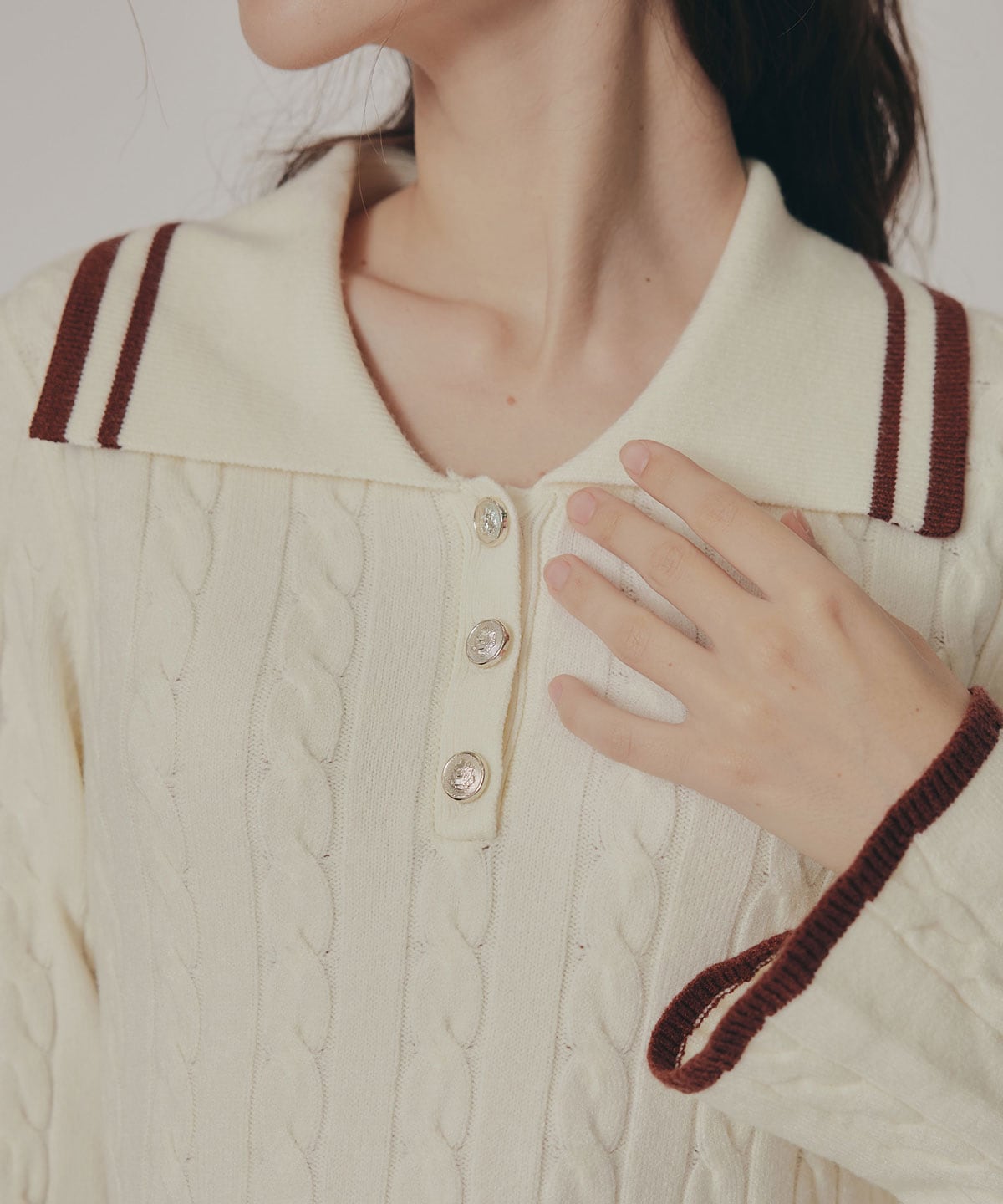 ラインケーブルミニニットワンピース