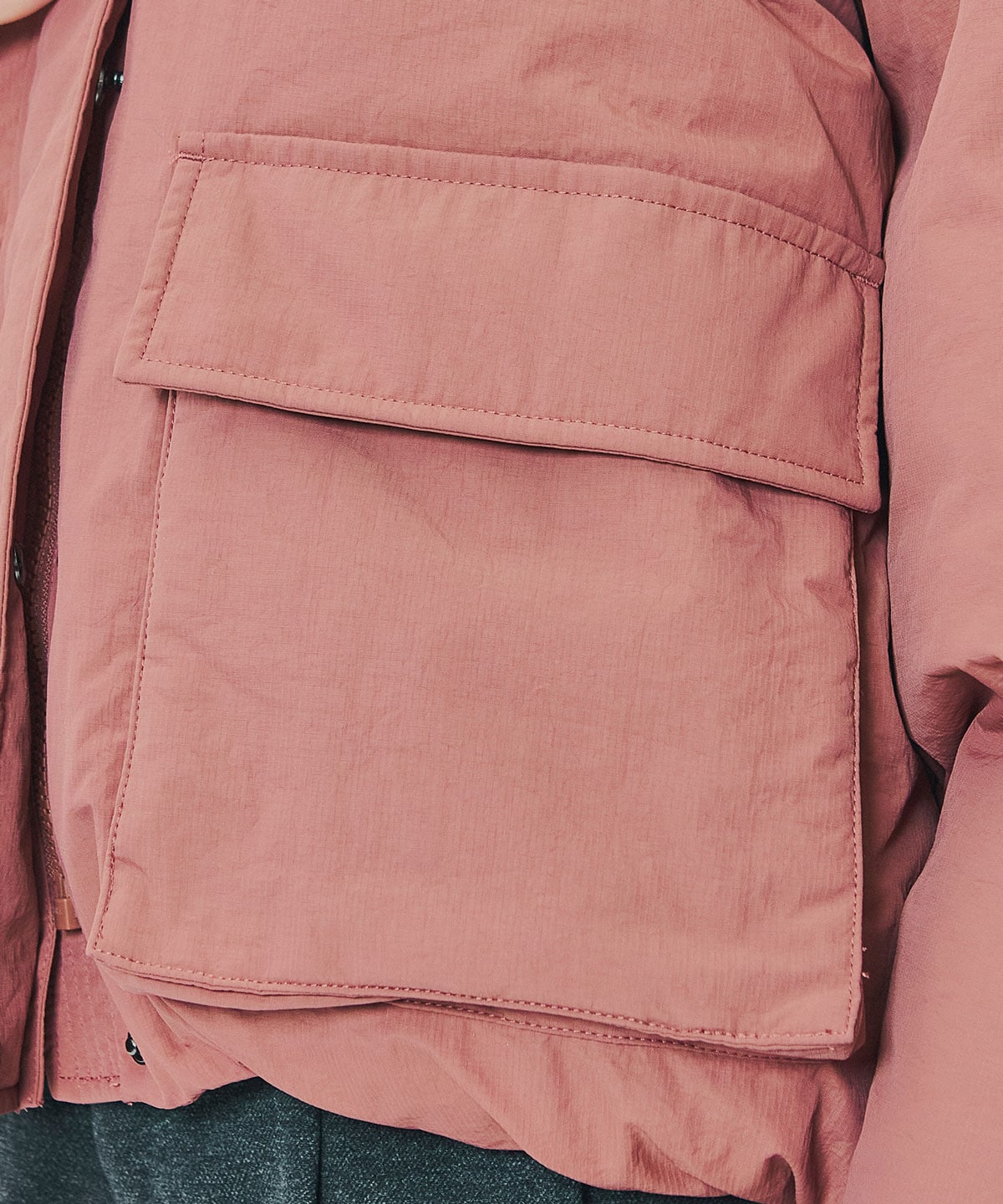 フラップポケットファイバーダウンジャケット