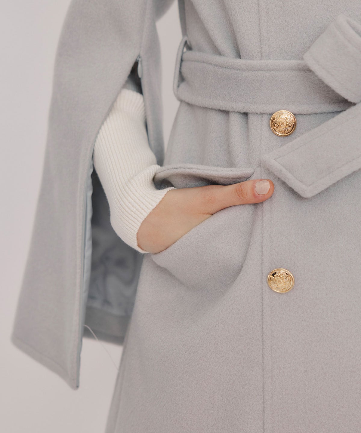 2WAYベルスリーブミドルコート