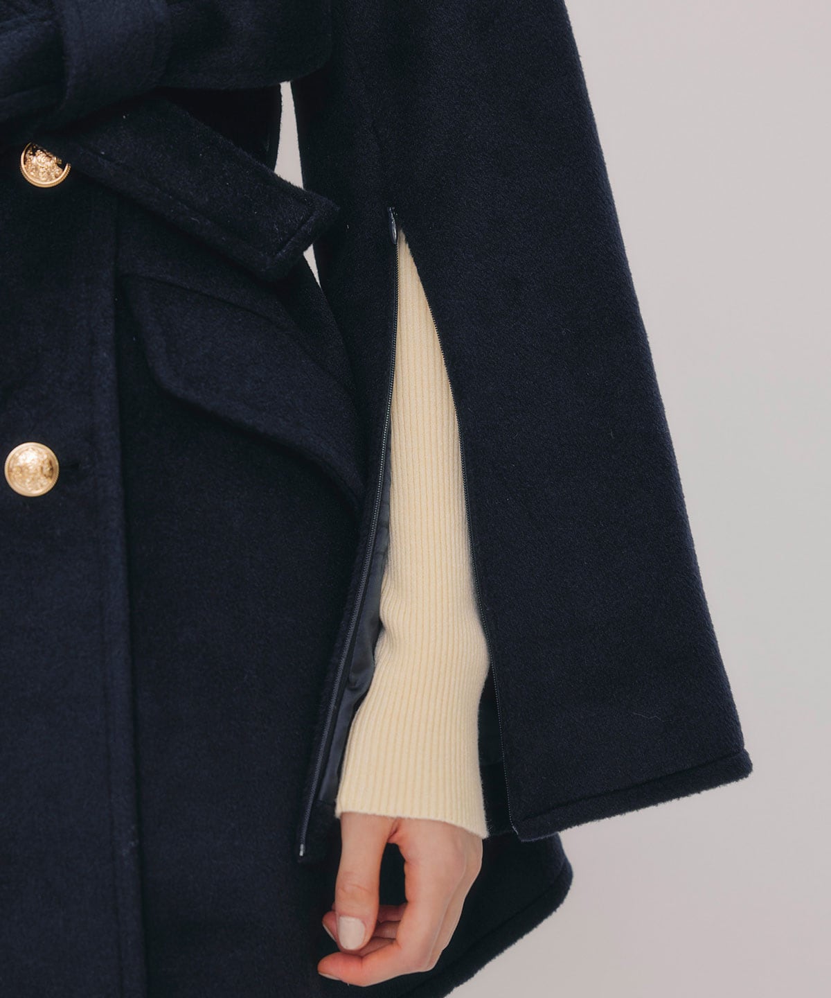 2WAYベルスリーブミドルコート