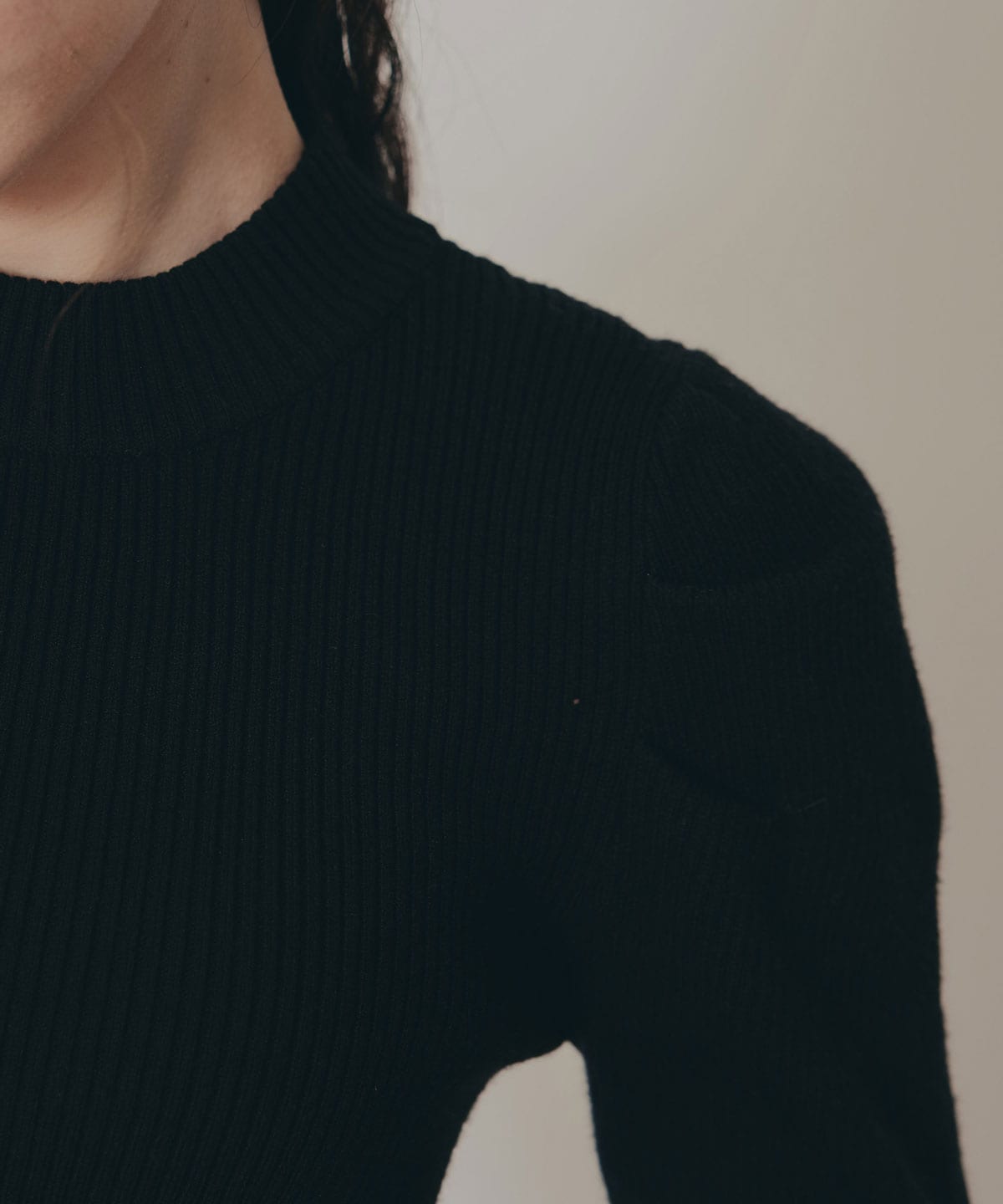 パワショルボトルネックニットトップス