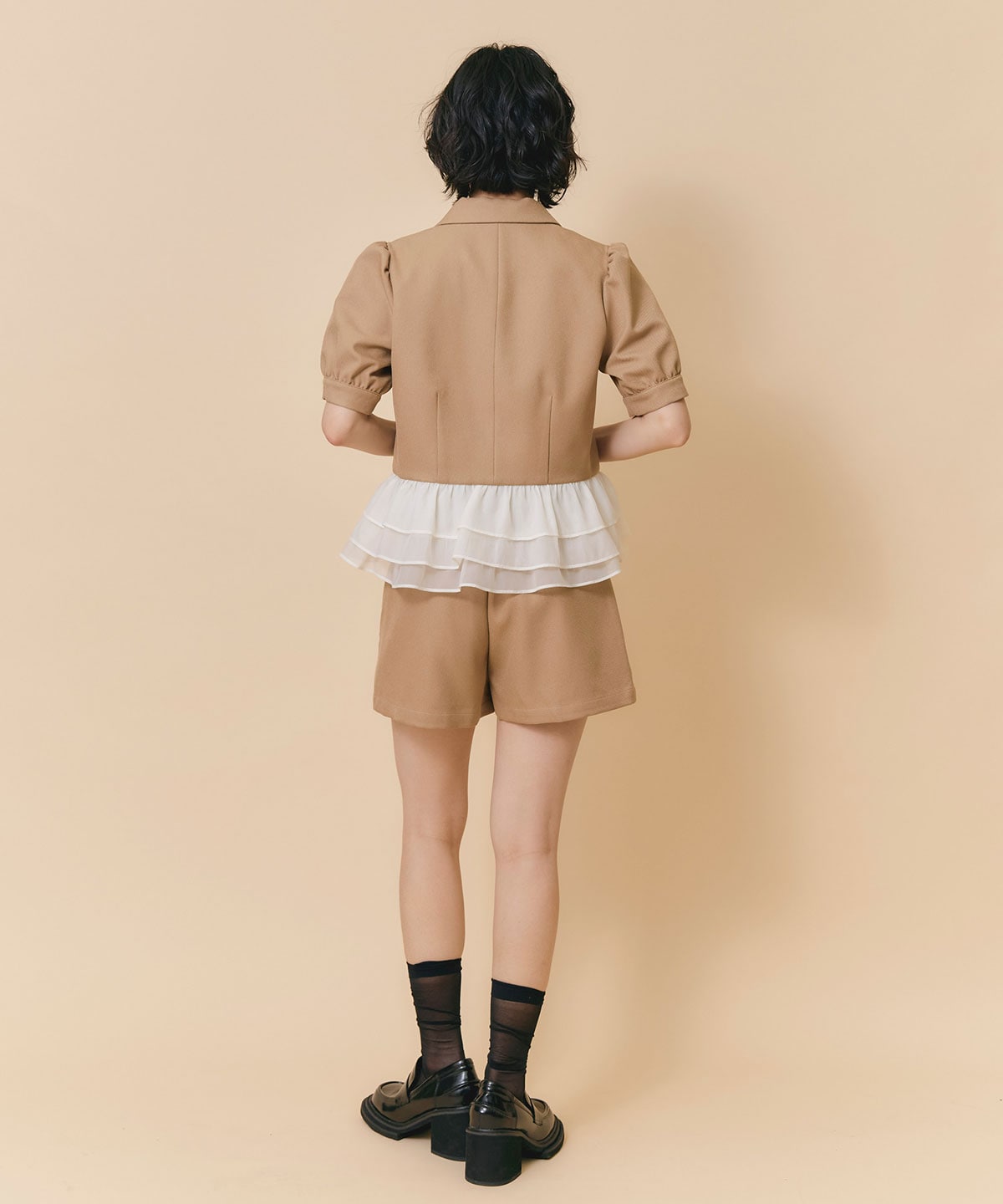 【Classic Button Series】クラシックマルチボタンハイウエストショートパンツ