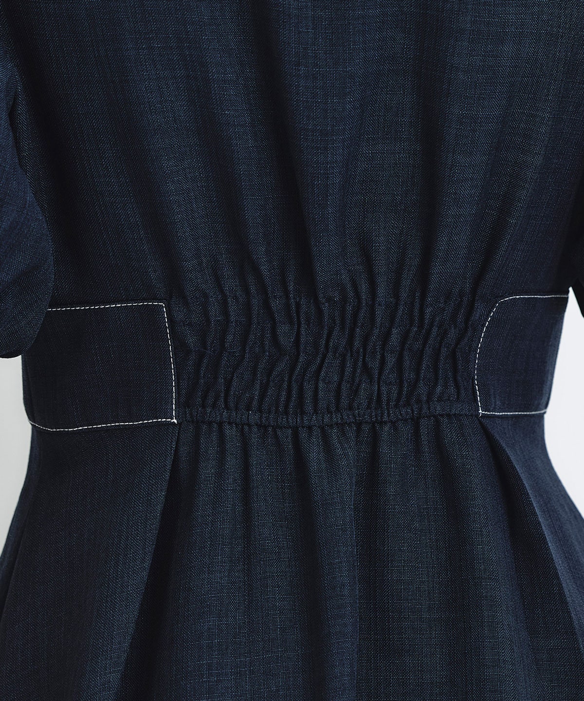 コルセットバルーンスリーブフレアロングワンピース