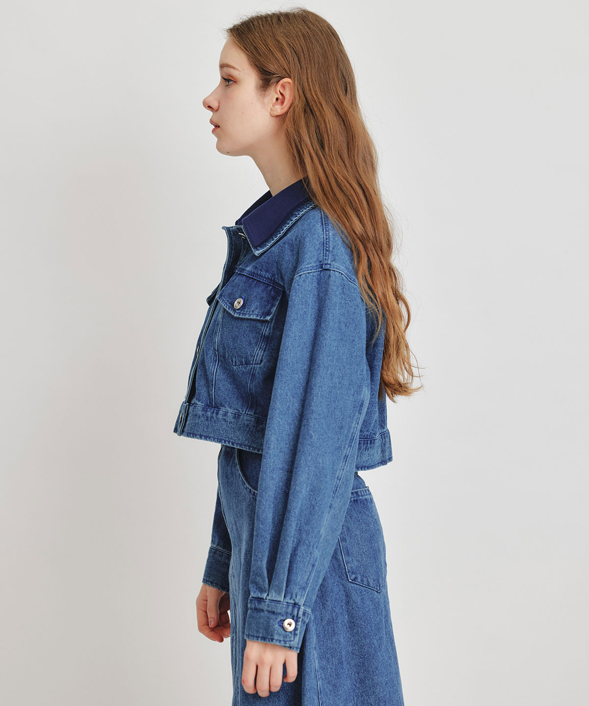 【Denim Series】ダブルカラーデニムジャケット