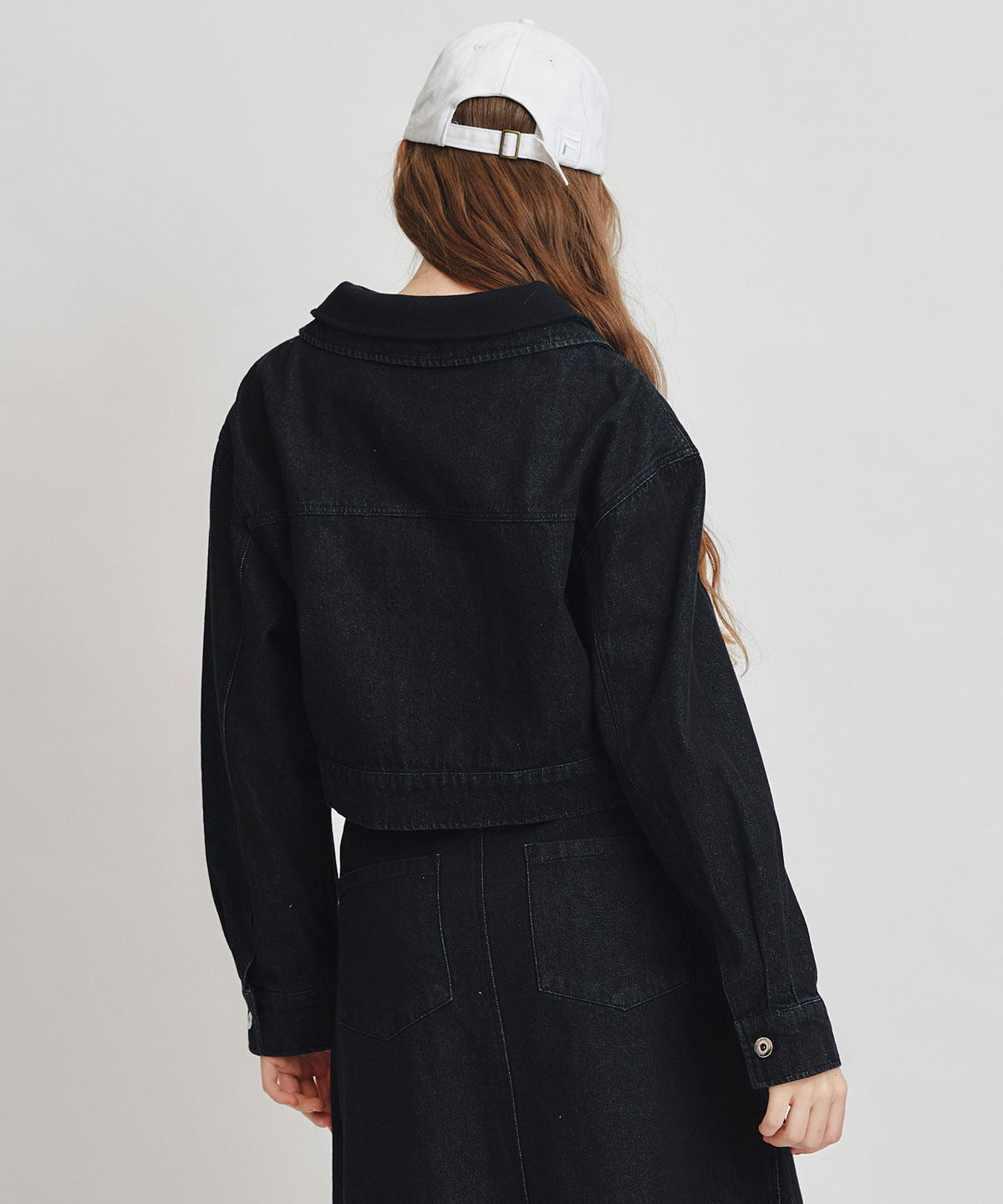 【Chemical Wash Series】ケミカルウォッシュデニムダブルカラーGジャン