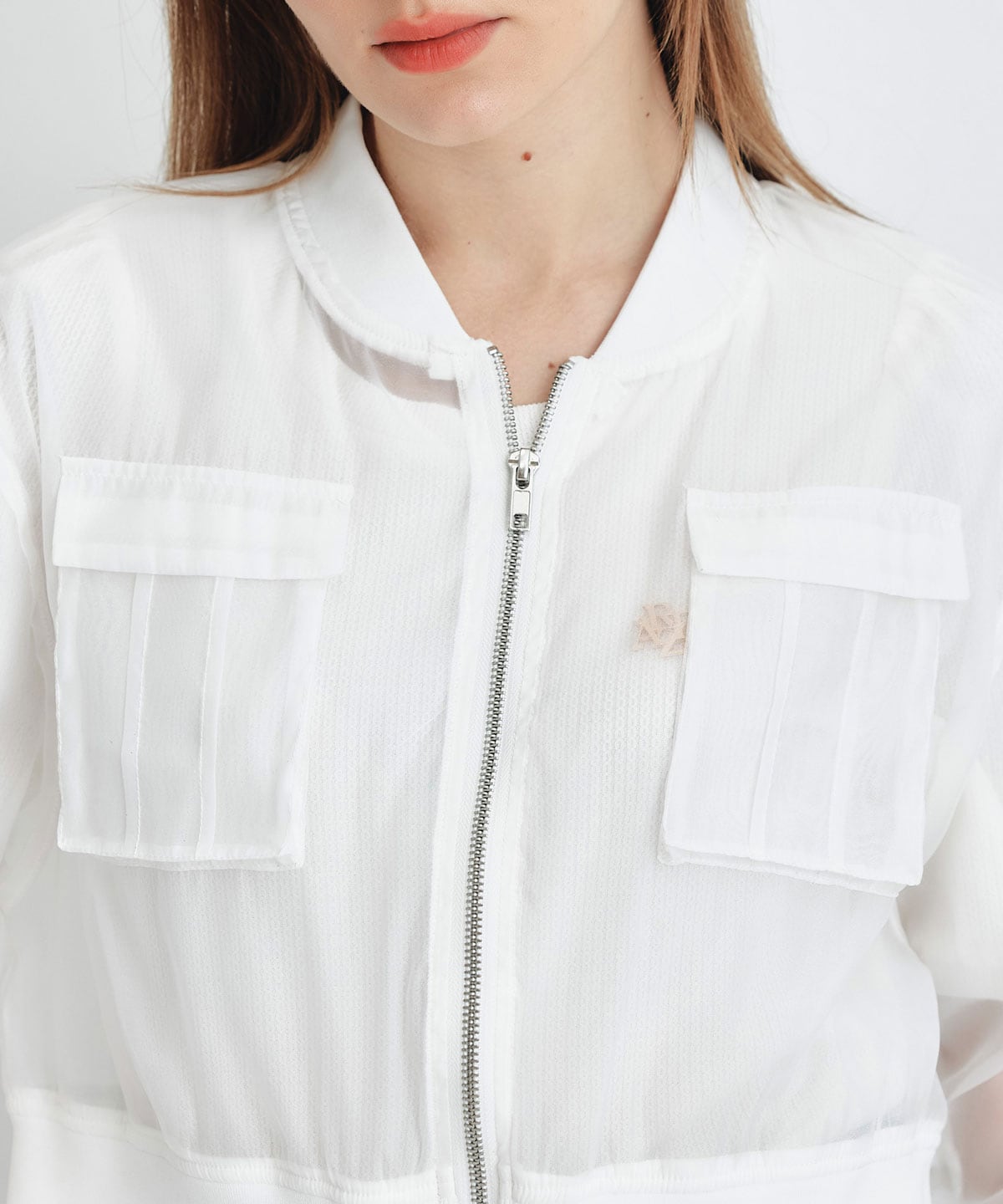 ギャザーシアーショートブルゾン