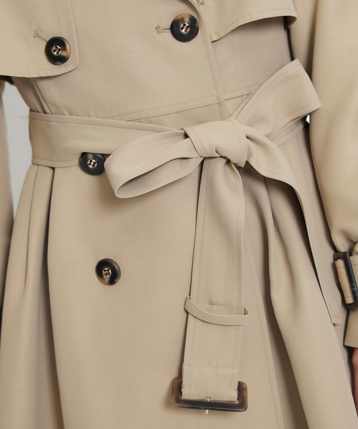 ウエストベルトショートトレンチコート