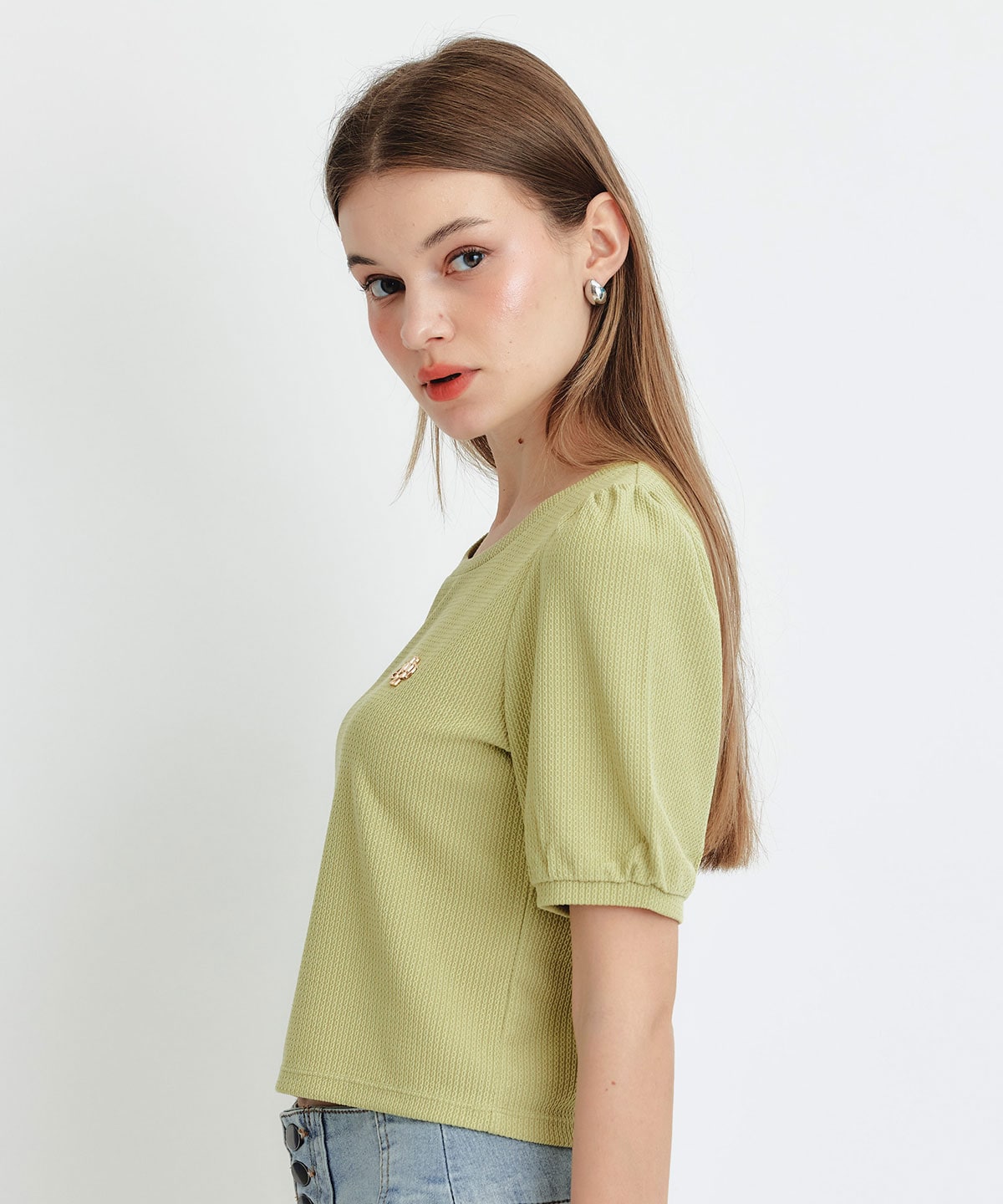 ジャガードカットロゴプルオーバー