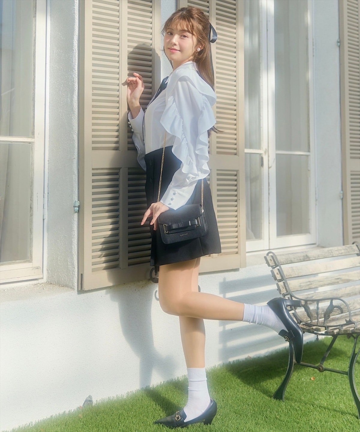 ラップ風セミフレアミニスカート