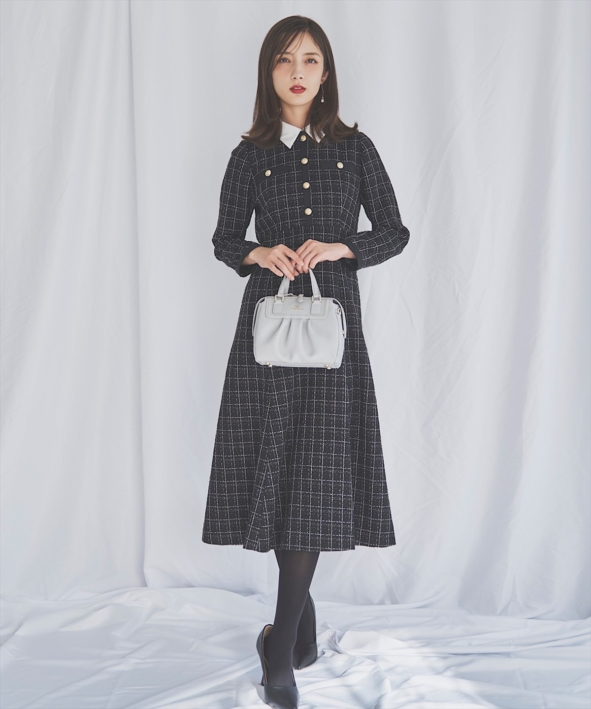 【11/21(Fri)発売】襟付きツイードワンピース