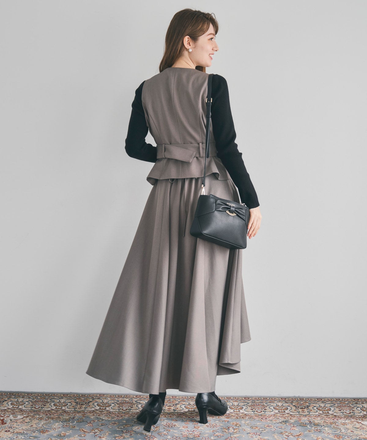 【予約受付中】ジレアシメワンピースセットアップ