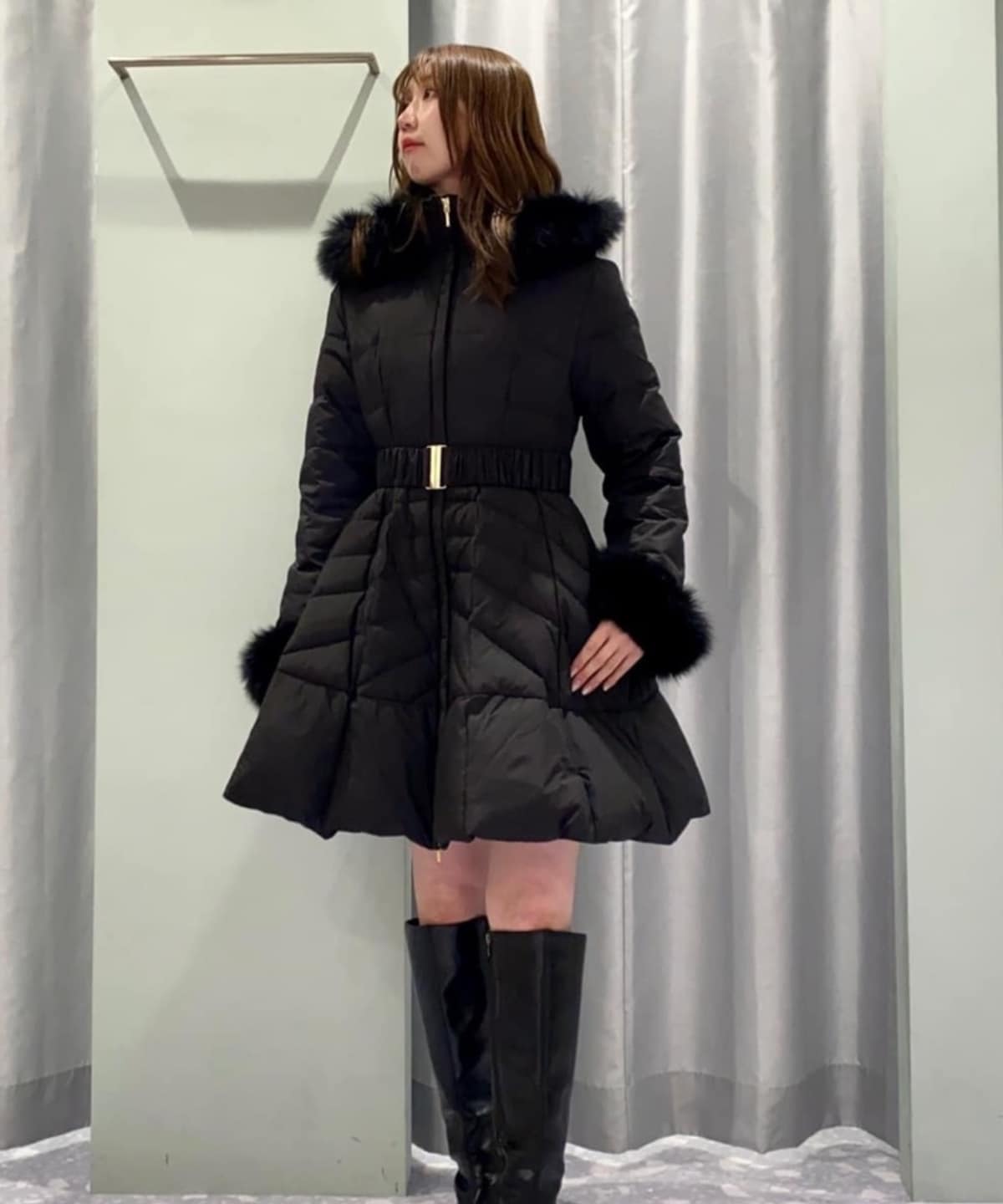 フォックスファー付Aラインダウン