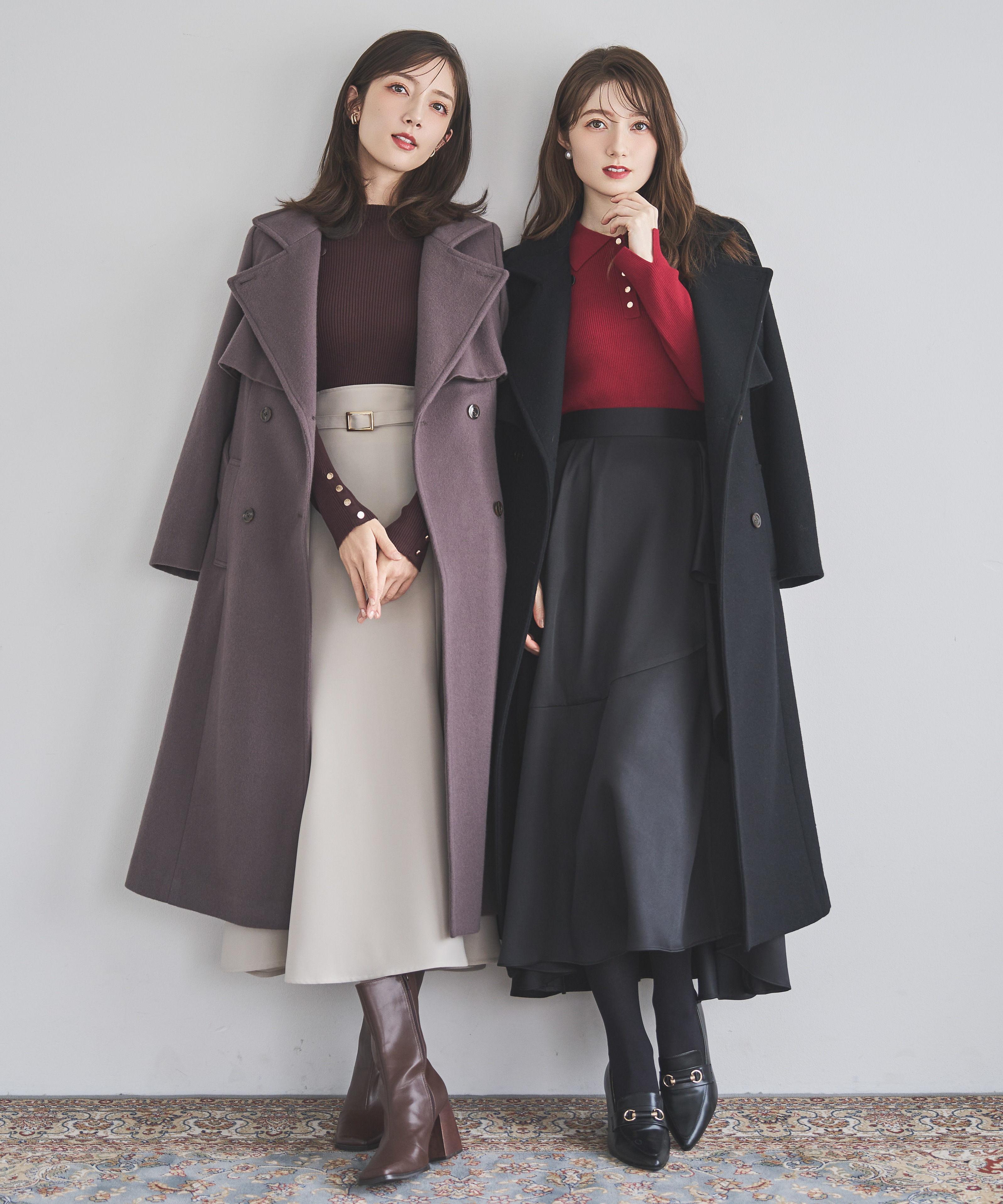 ウールスタンドカラーコート