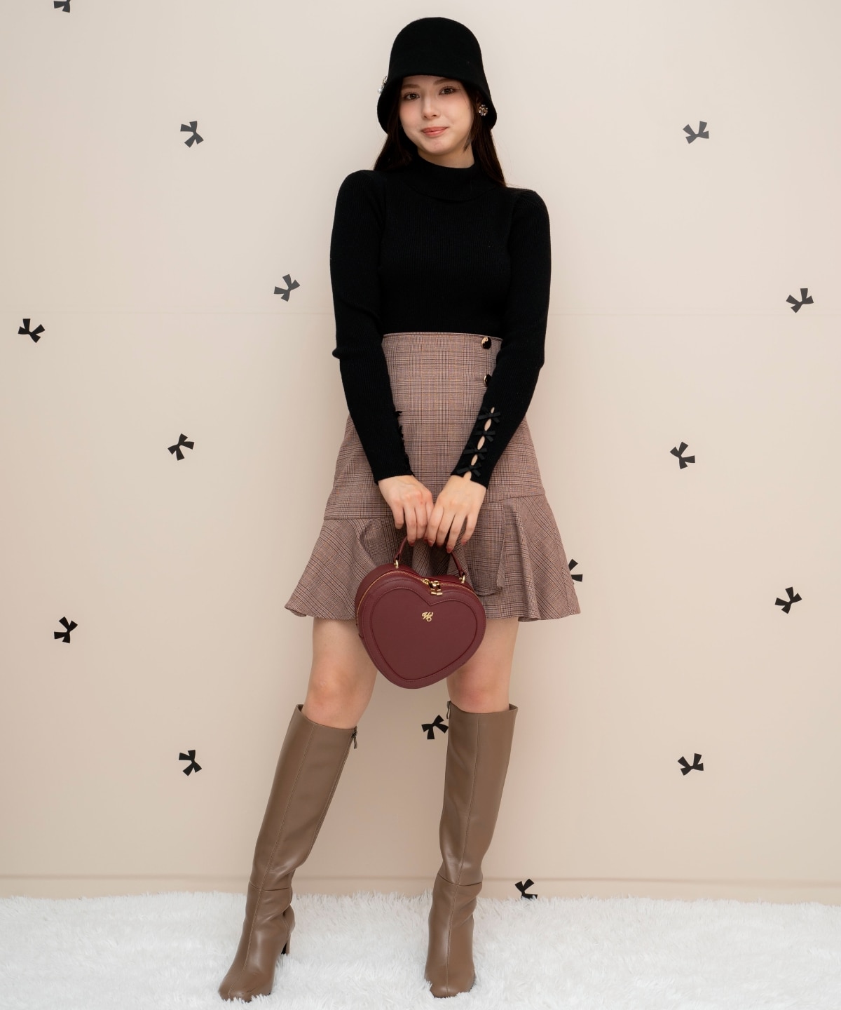 アシメヘムフレアミニスカート