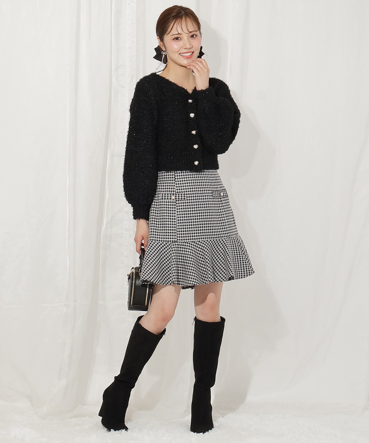 テディヤーンニットカーディガン