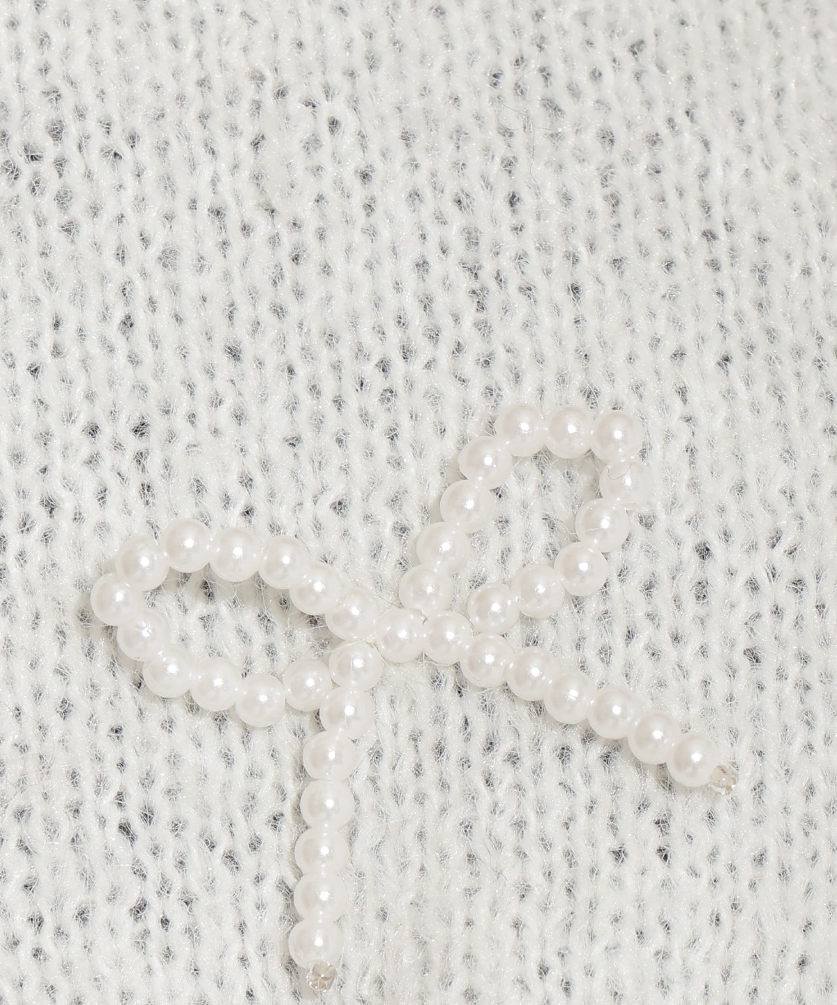 リボンパーツ付きカーディガン