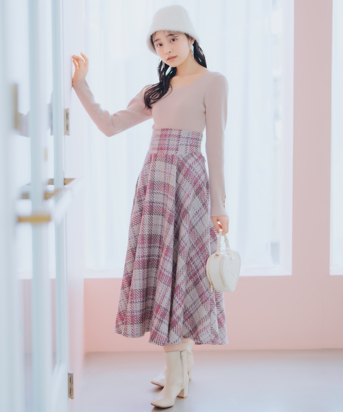 リボンスリーブ2WAYラメニット