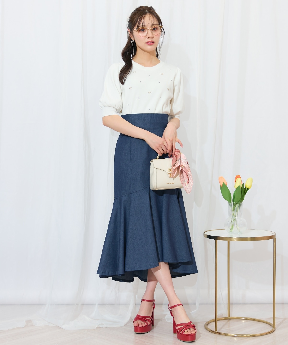 アシメヘムフィッシュテールスカート