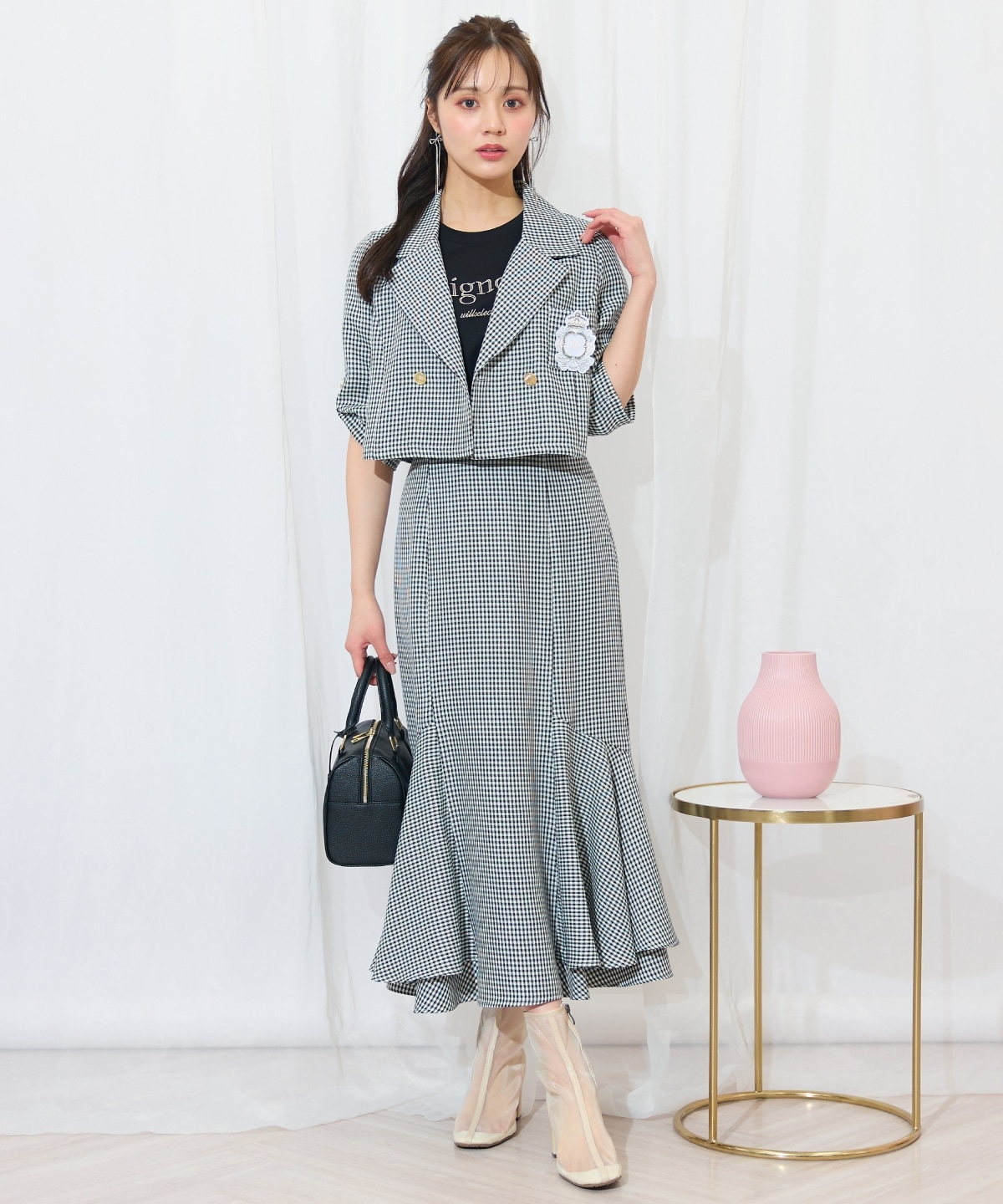 裾ボリュームマーメイドスカート