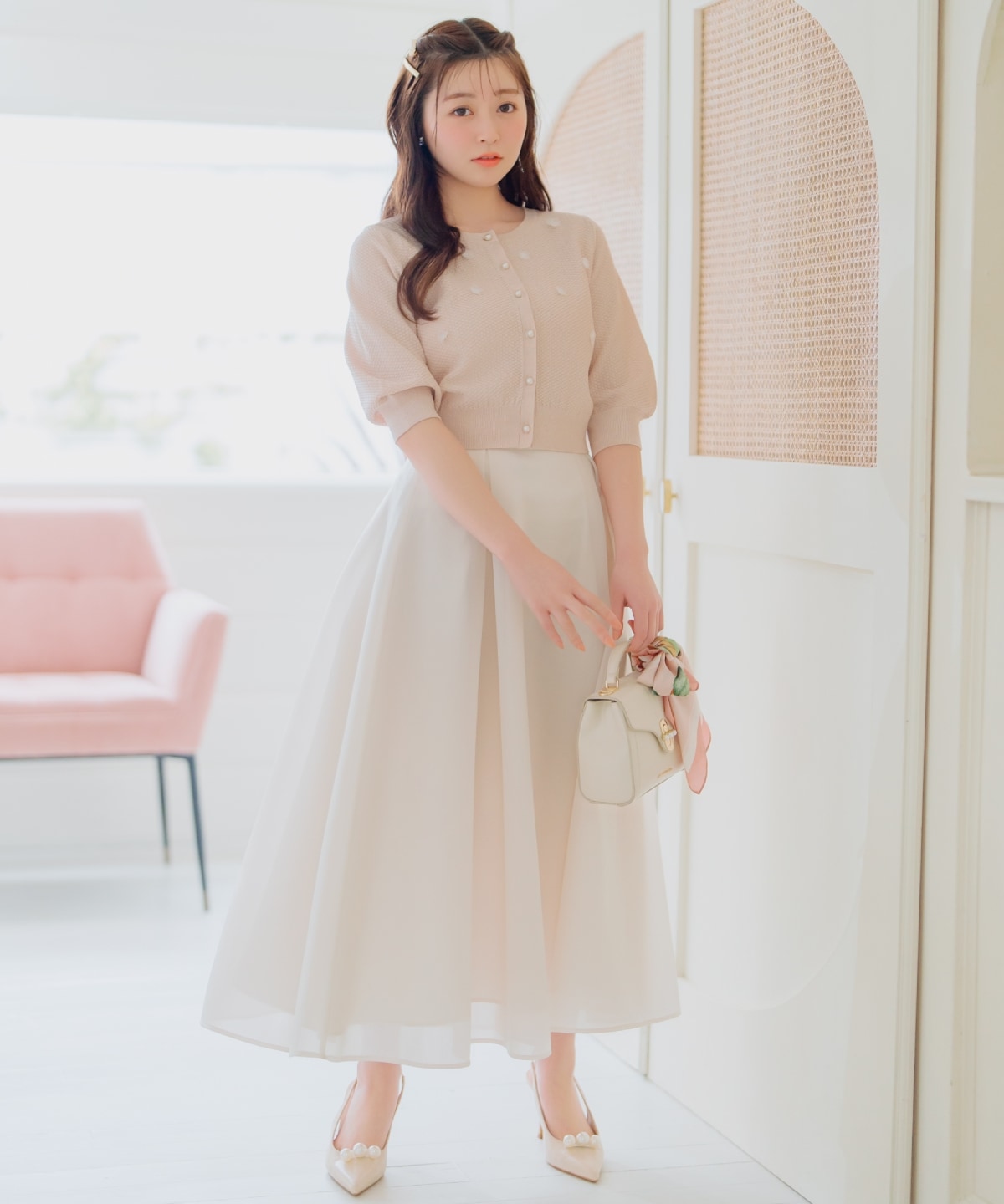 シアーダンボールフレアスカート