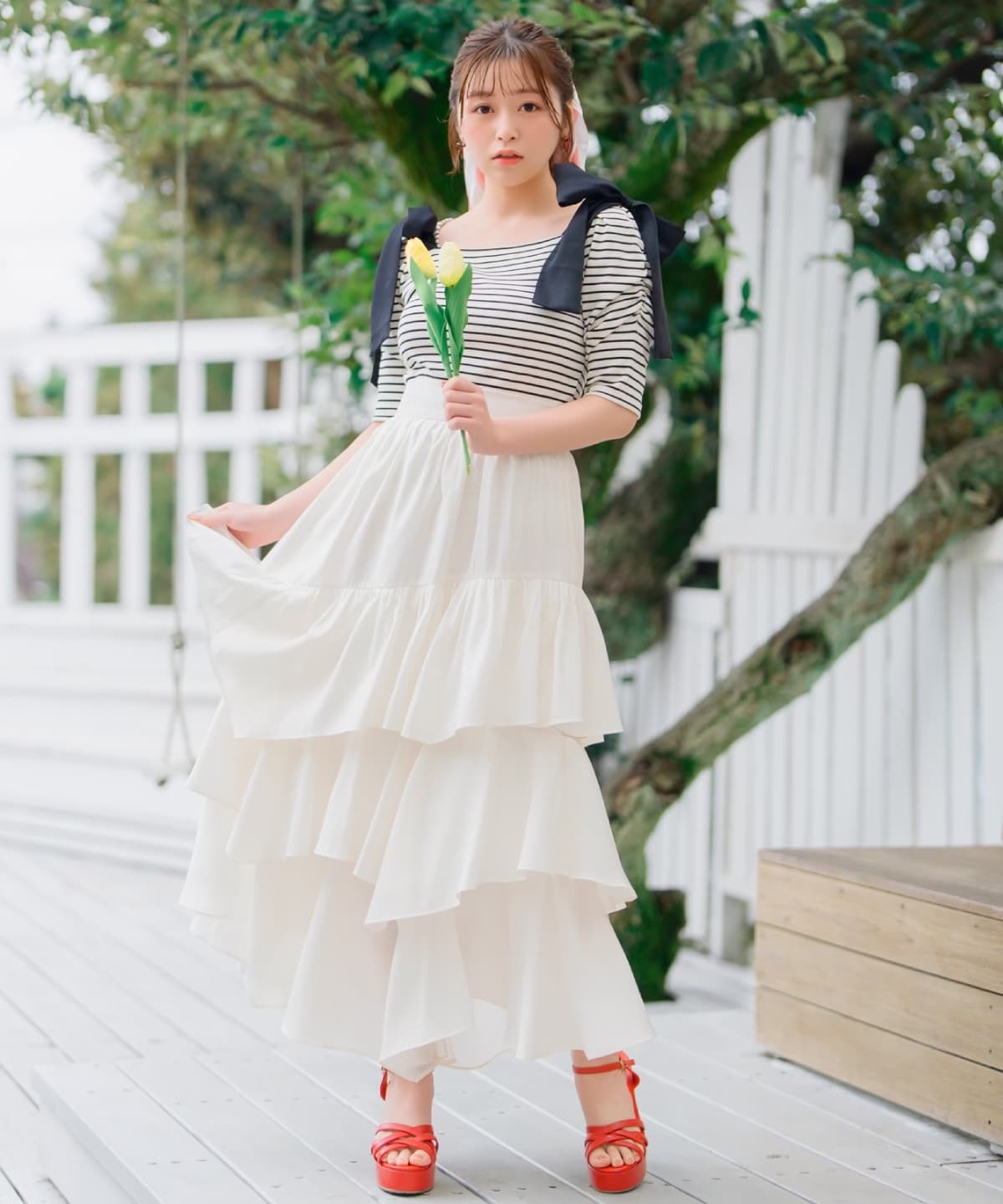 ランダムティアードスカート