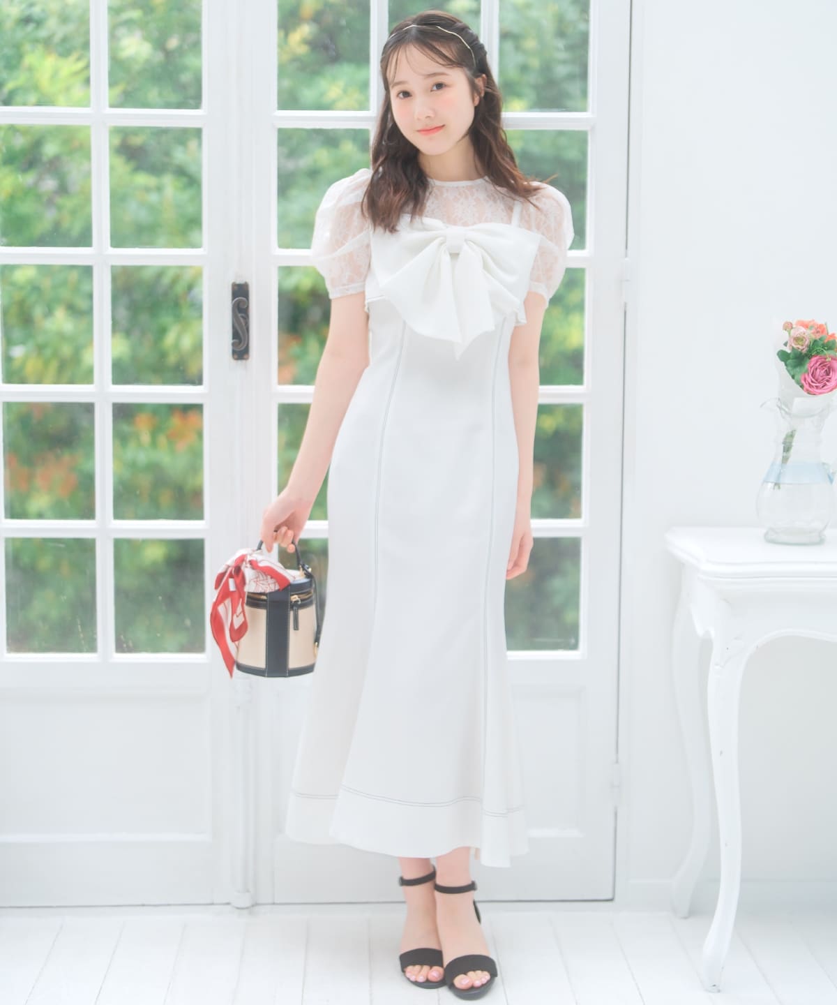 ドレープリボンマーメイドジャンスカ