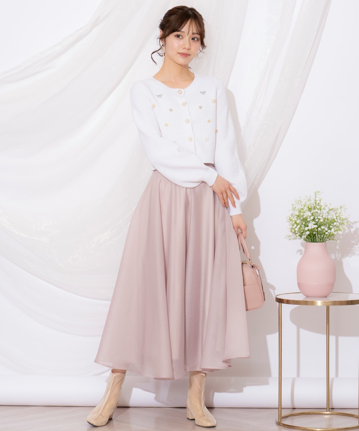 シャイニービジューカーディガン