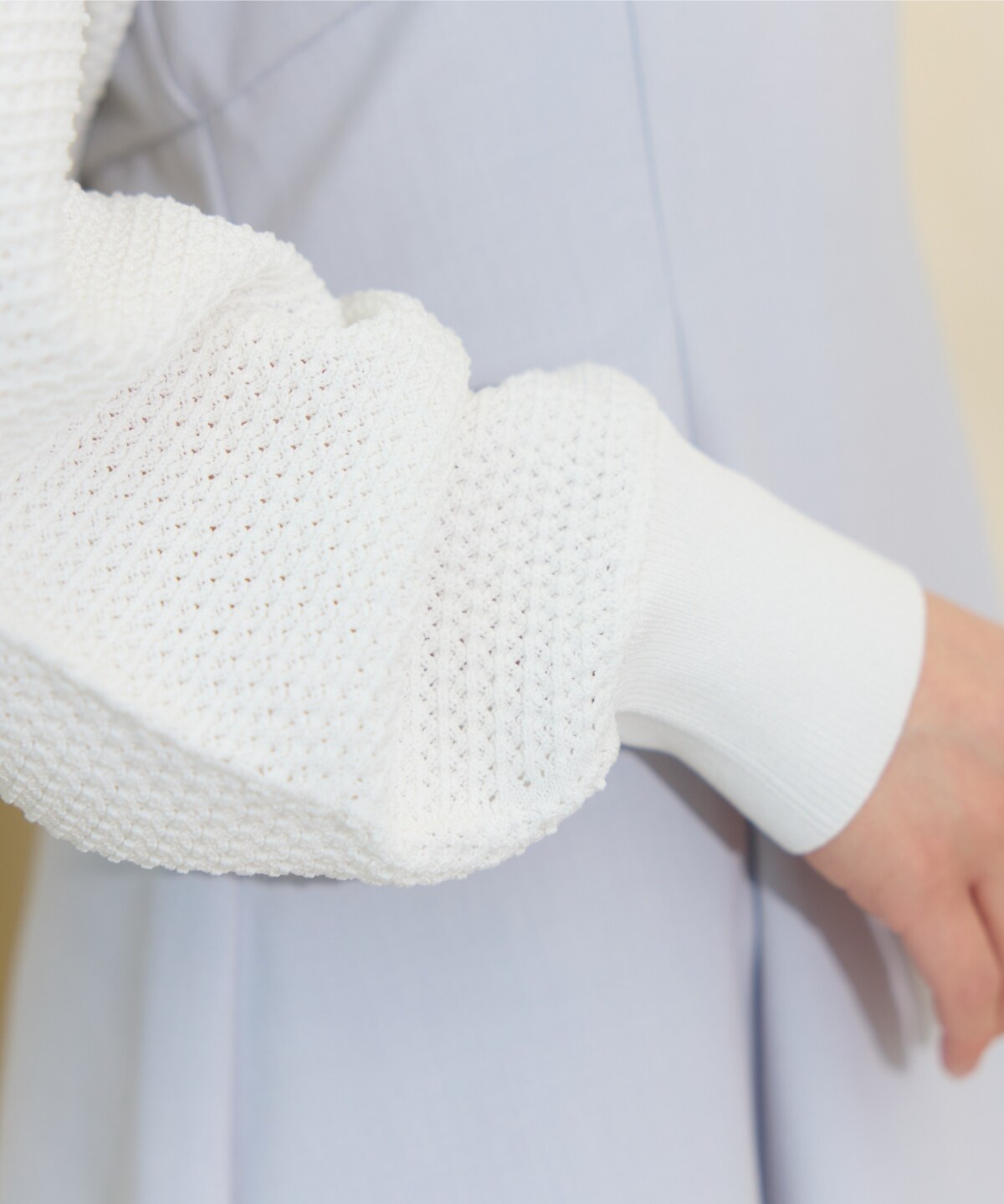 ワイズ ストールレイヤーデザインショートニットボレロ 黒2