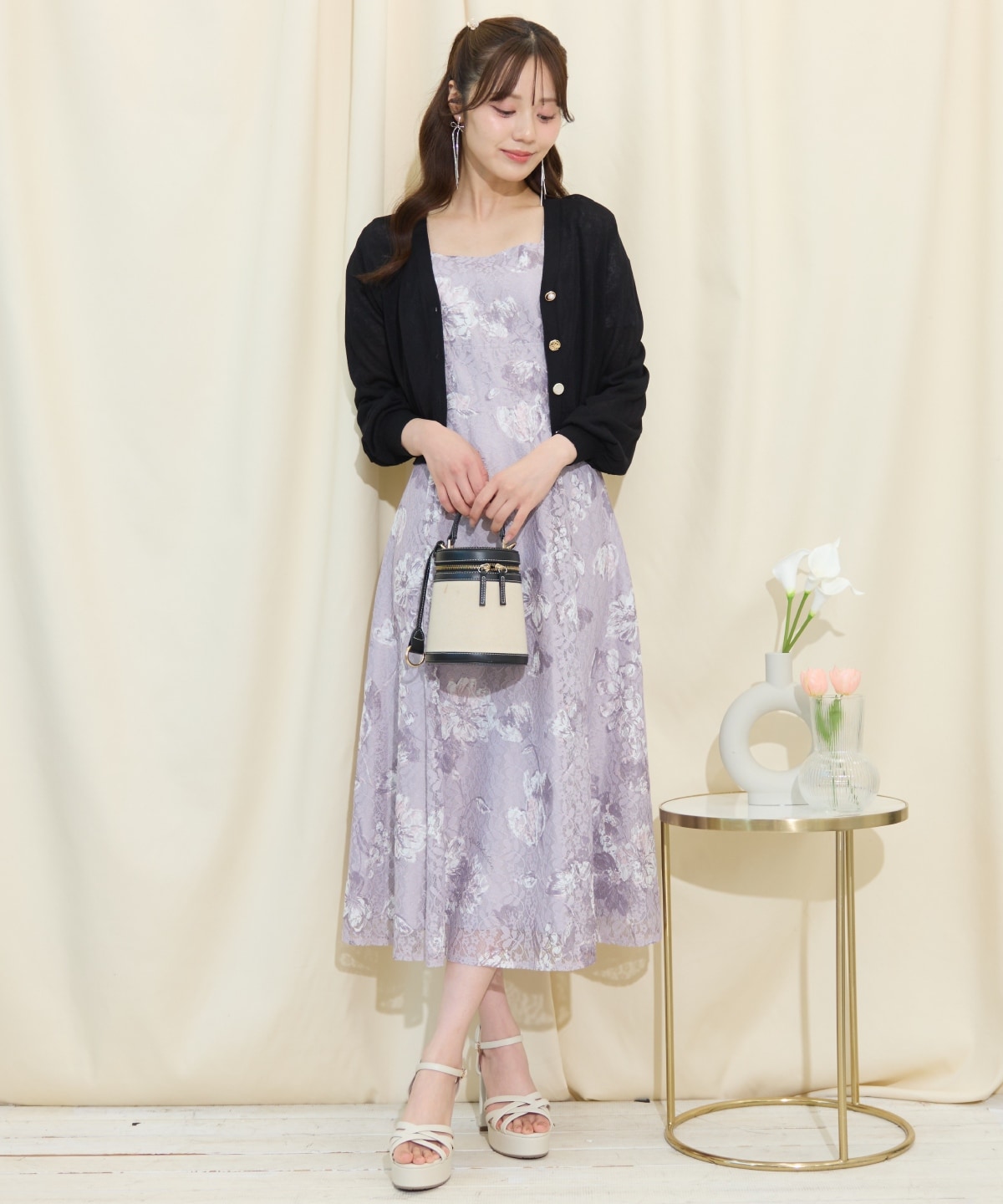 アソートボタンシアーカーディガン