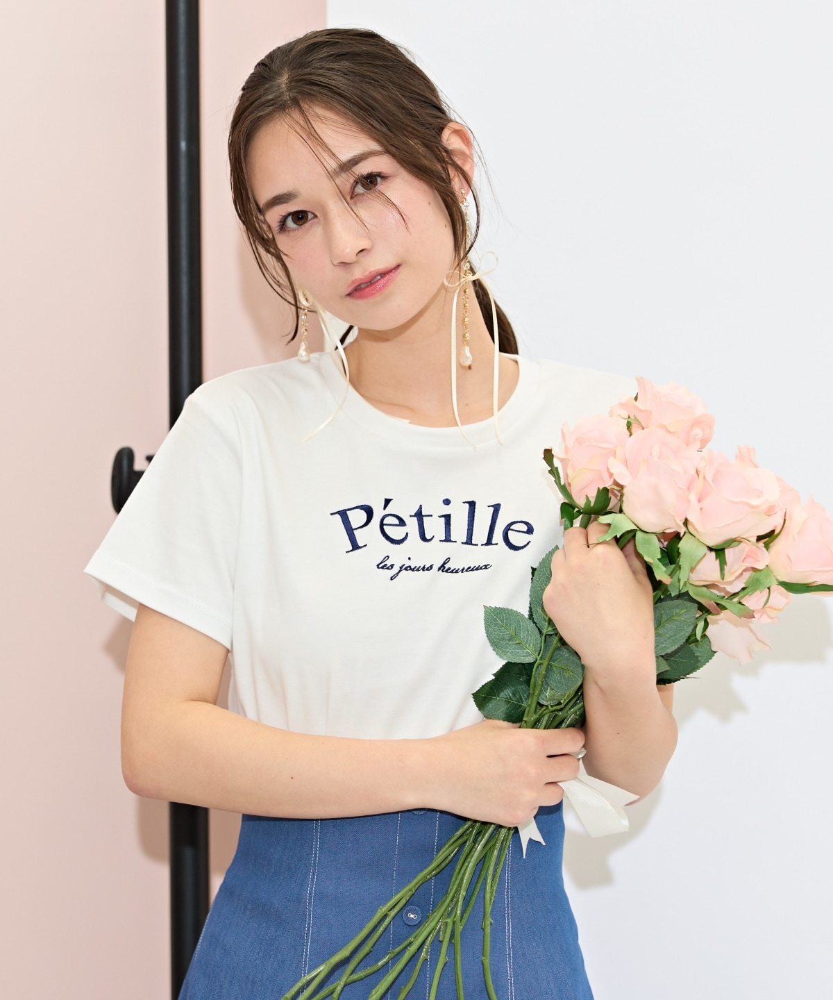PetilleクルーネックTシャツ