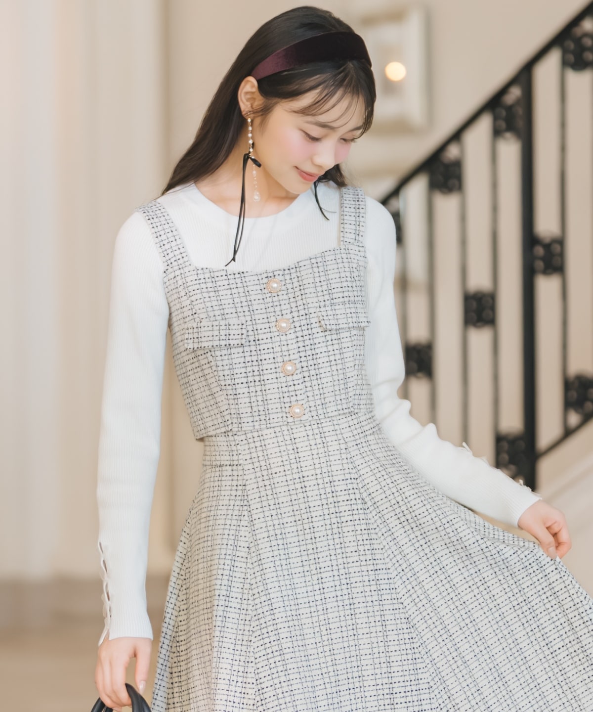 【ツイードセットアップシリーズ】ツイードビスチェ