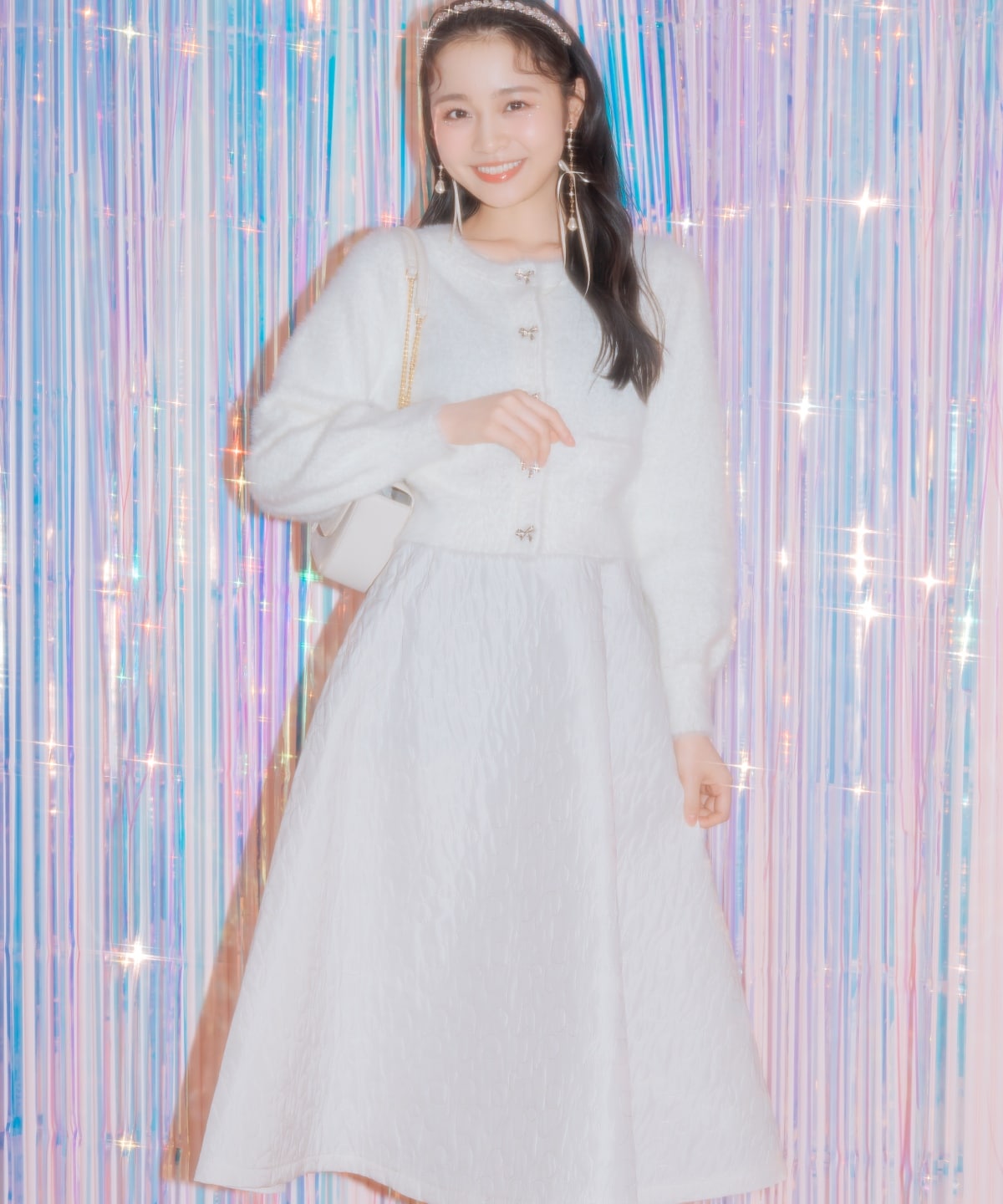 キルティングボリュームフレアスカート