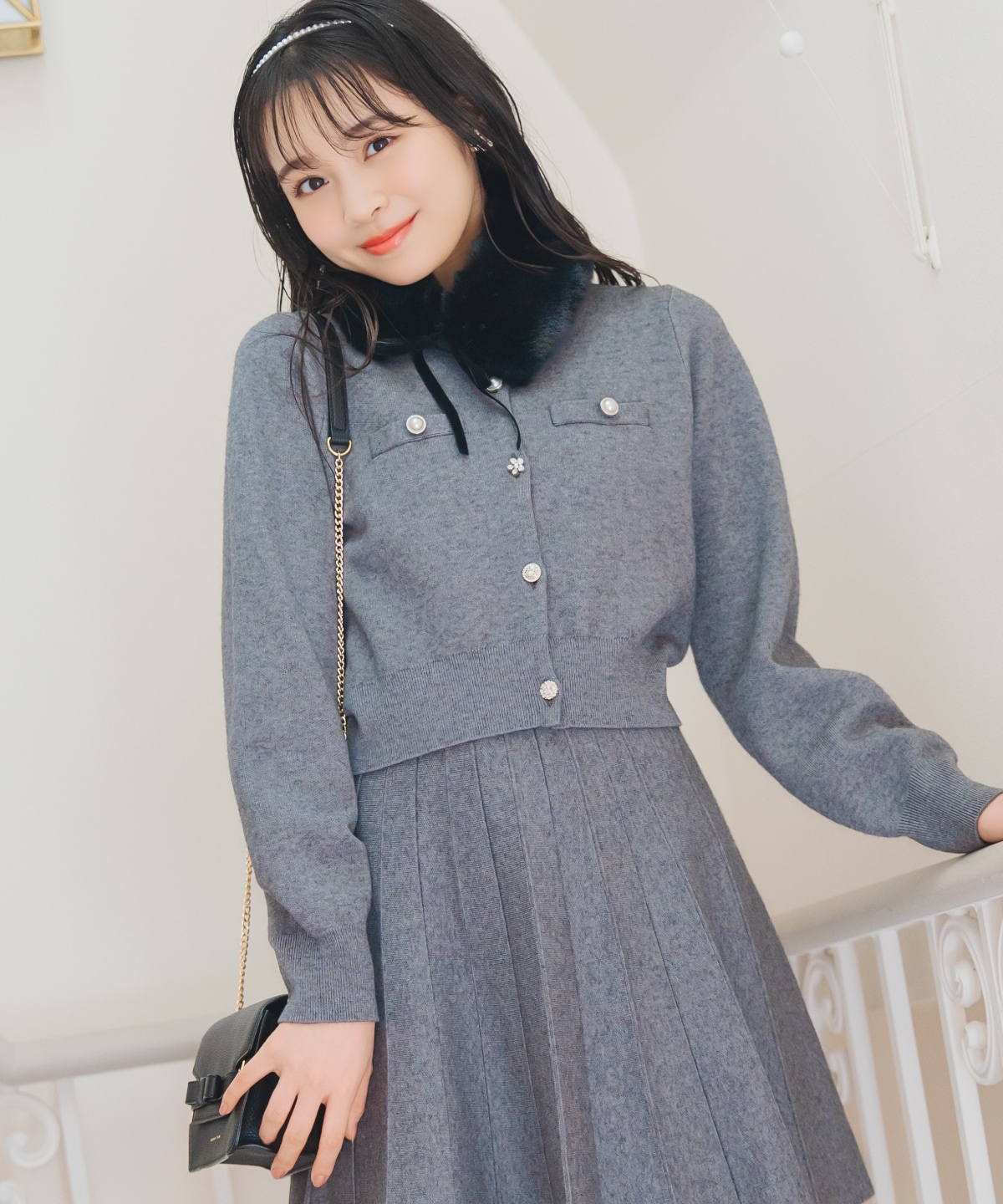 【11/21(fri)10時発売】ファーティペット付きニットSETUP